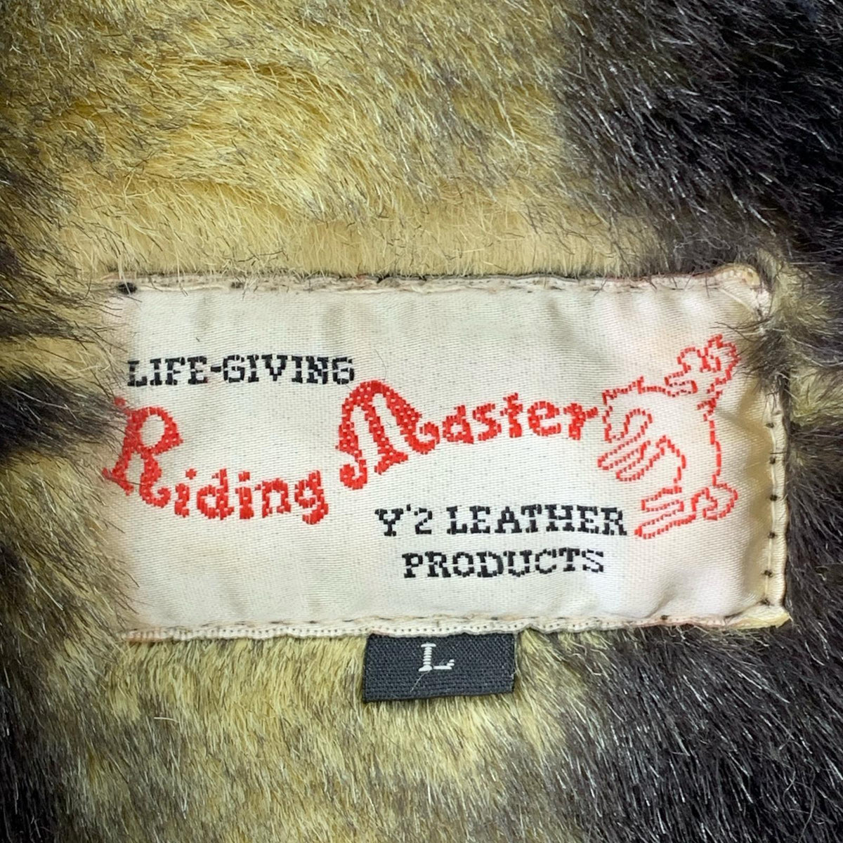 レザージャケット Y'2 LEATHER RIDING MASTER L ブラウン