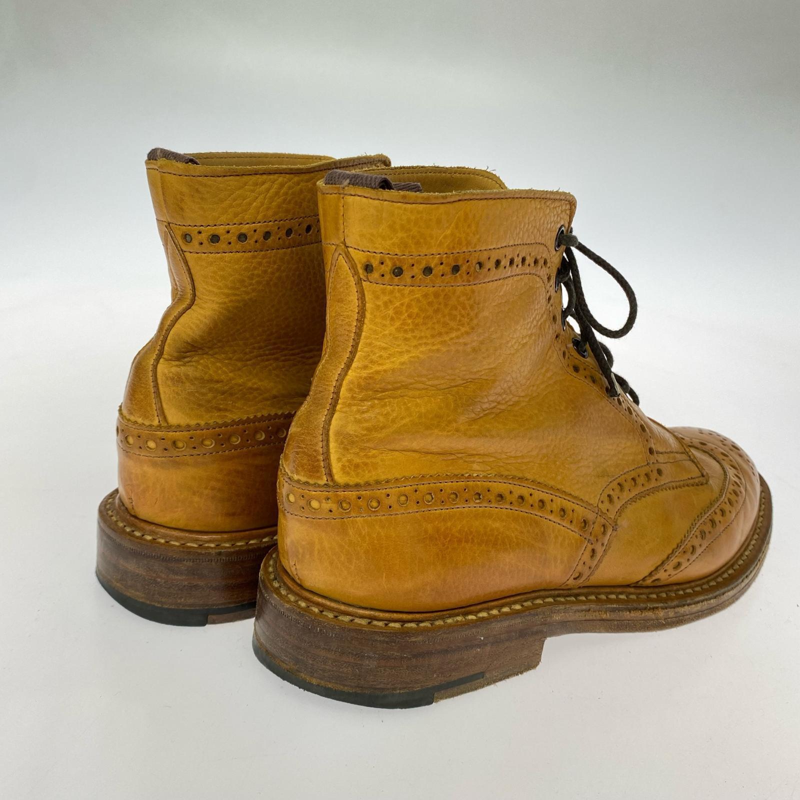 ブーツ Tricker's SHIPS別注 ウィングチップ レースアップブーツ キャメル ブラウン
