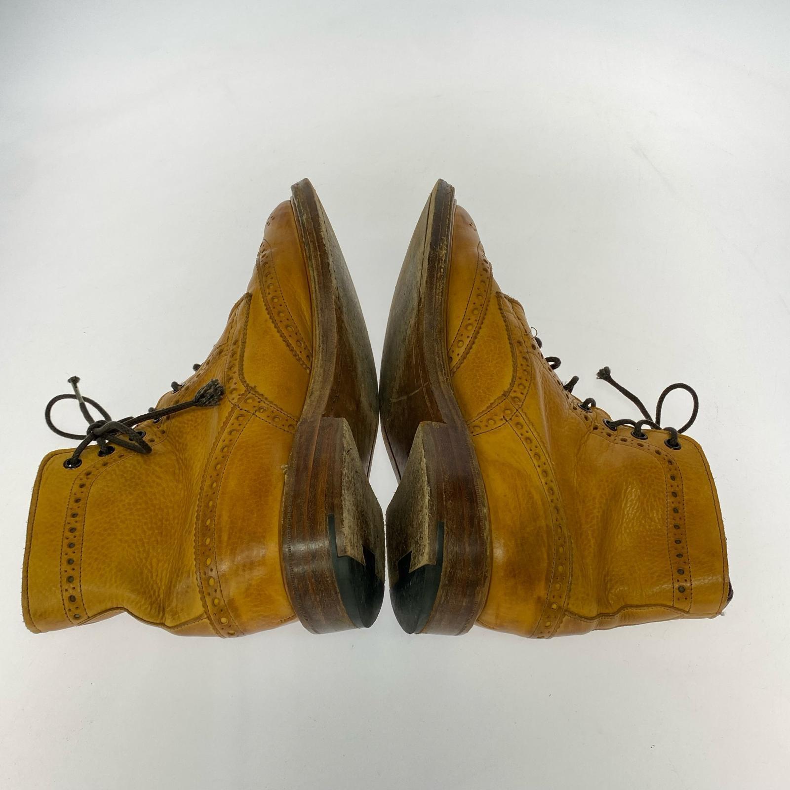 ブーツ Tricker's SHIPS別注 ウィングチップ レースアップブーツ キャメル ブラウン