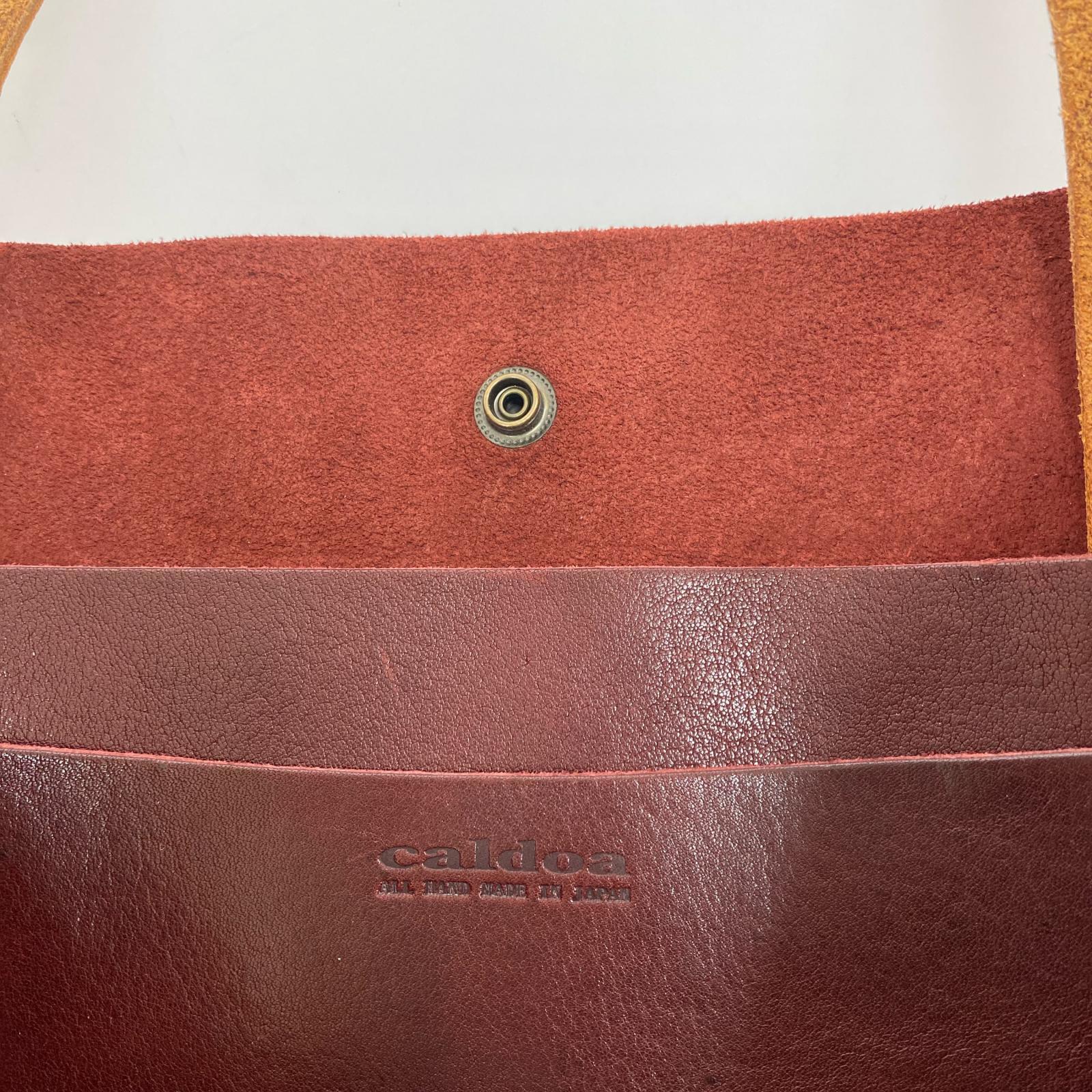 トートバッグ caldoa レザートートバッグ ワインレッド