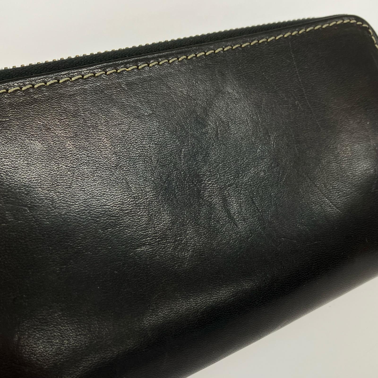 長財布 レザーウォレット 黒 ブラック