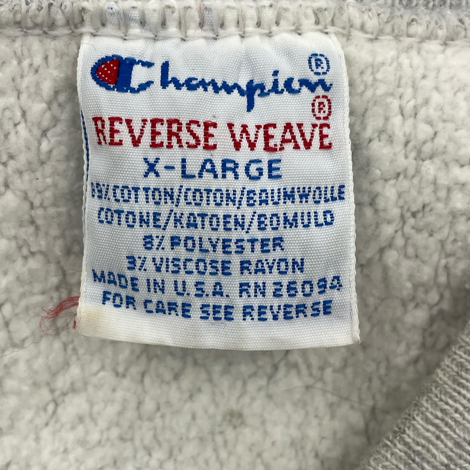 スウェット 90S トリコ刺繍タグ 3段プリント　XL グレー