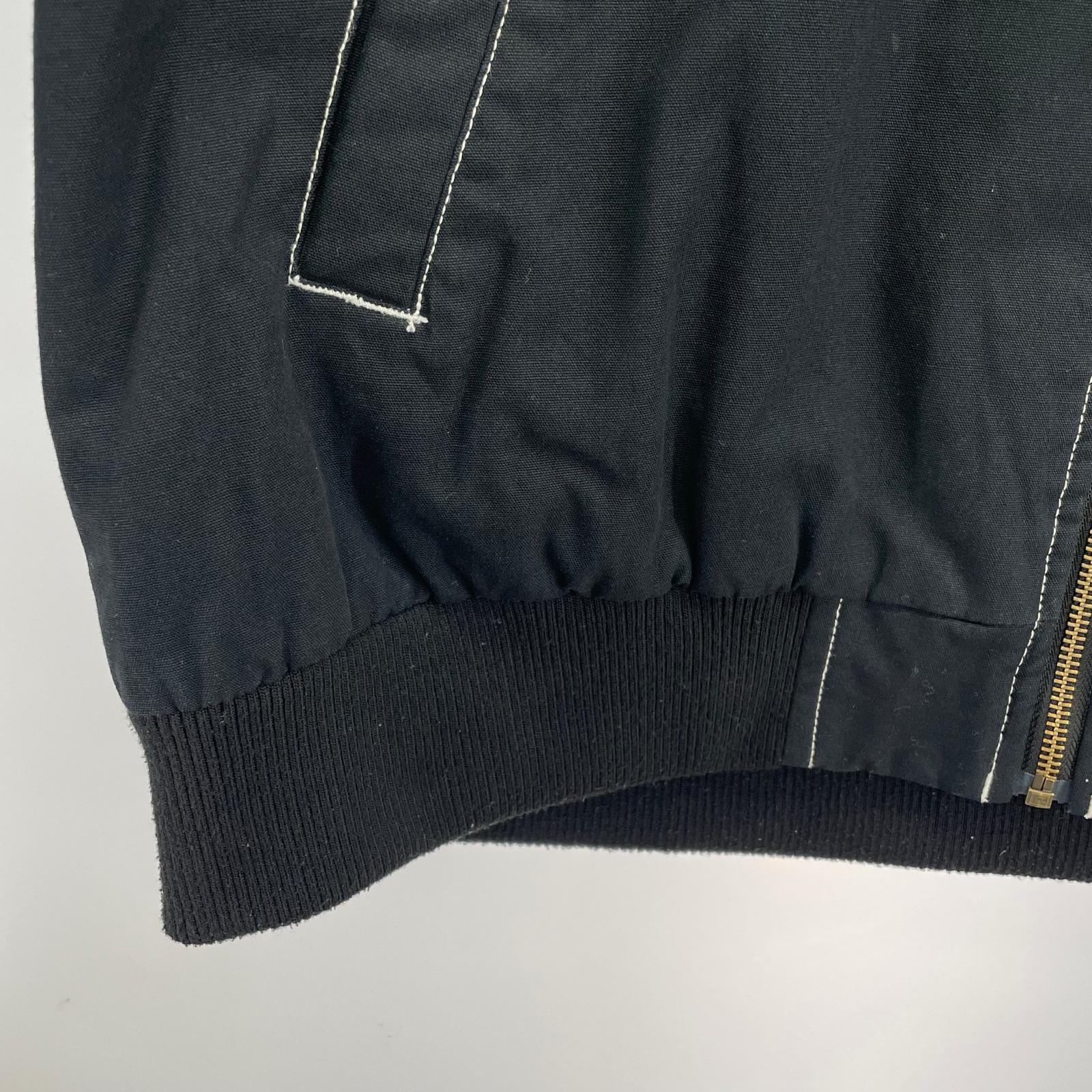 ジャケット WASHED CANVAS HOODED JACKET L L ブラック