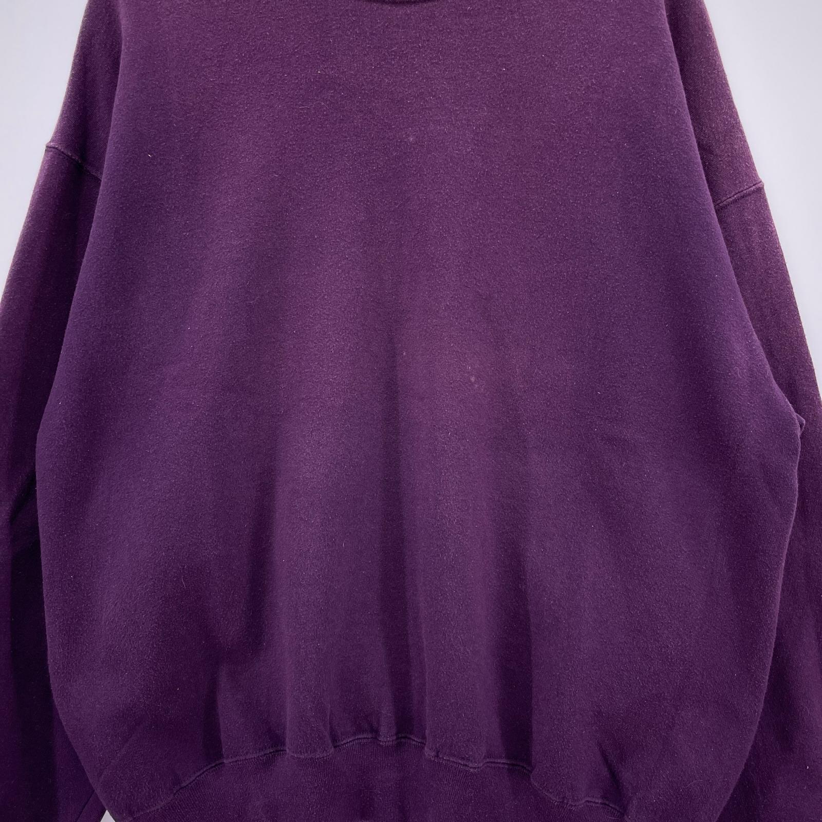 スウェット 90s/USA製/BLANKスウェット/BUR (XL) パープル