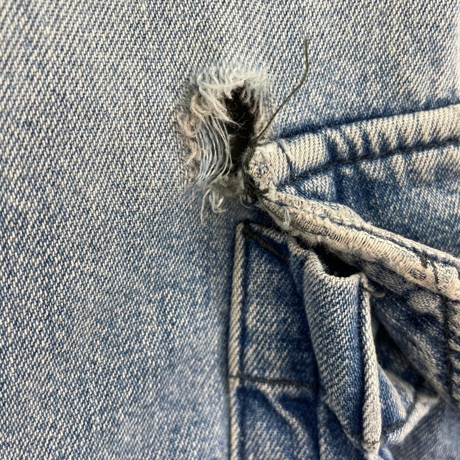 デニムパンツ RRL 90S 初期3つ星 デニムカーゴパンツ ブルー