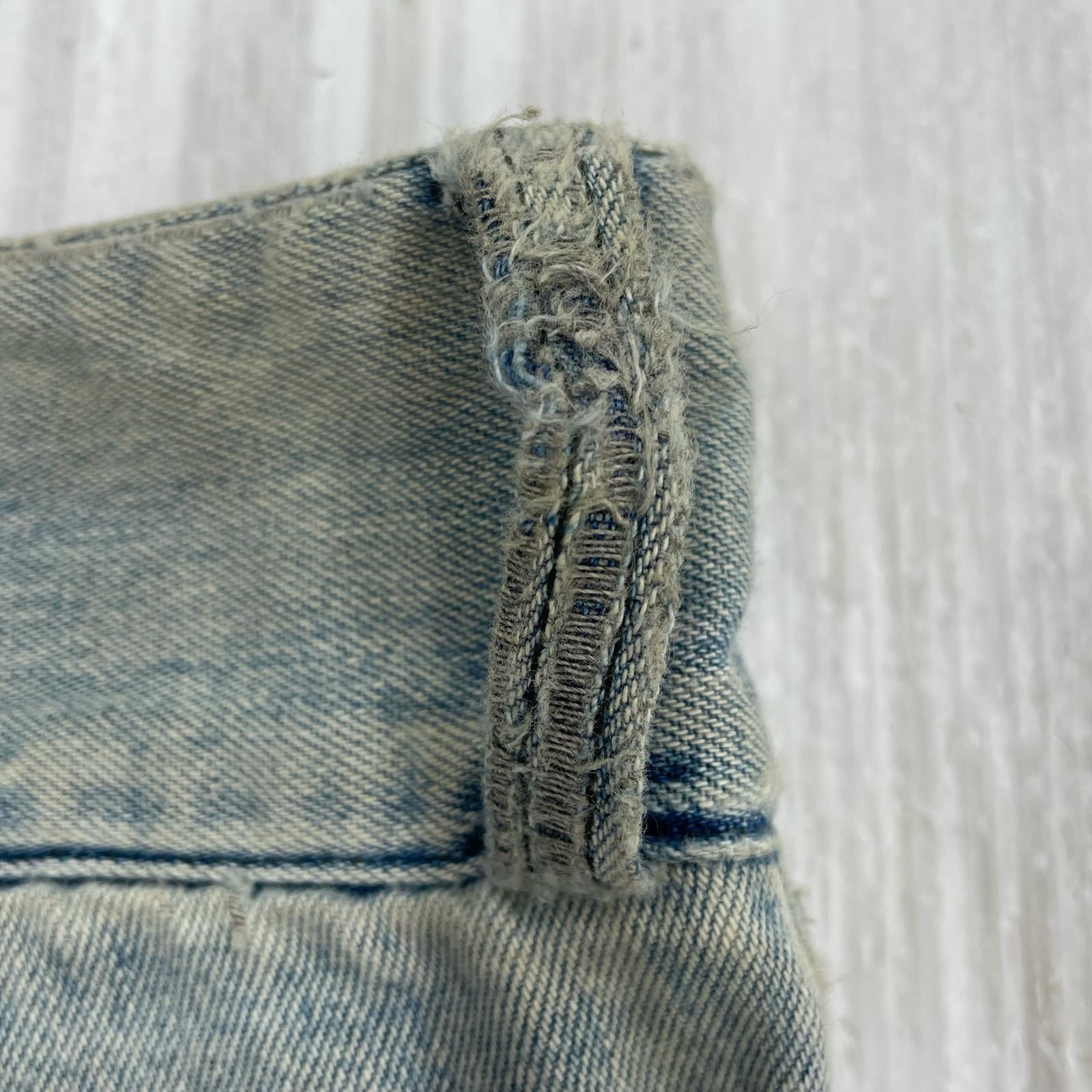 デニムパンツ RRL 90S 初期3つ星 デニムカーゴパンツ ブルー