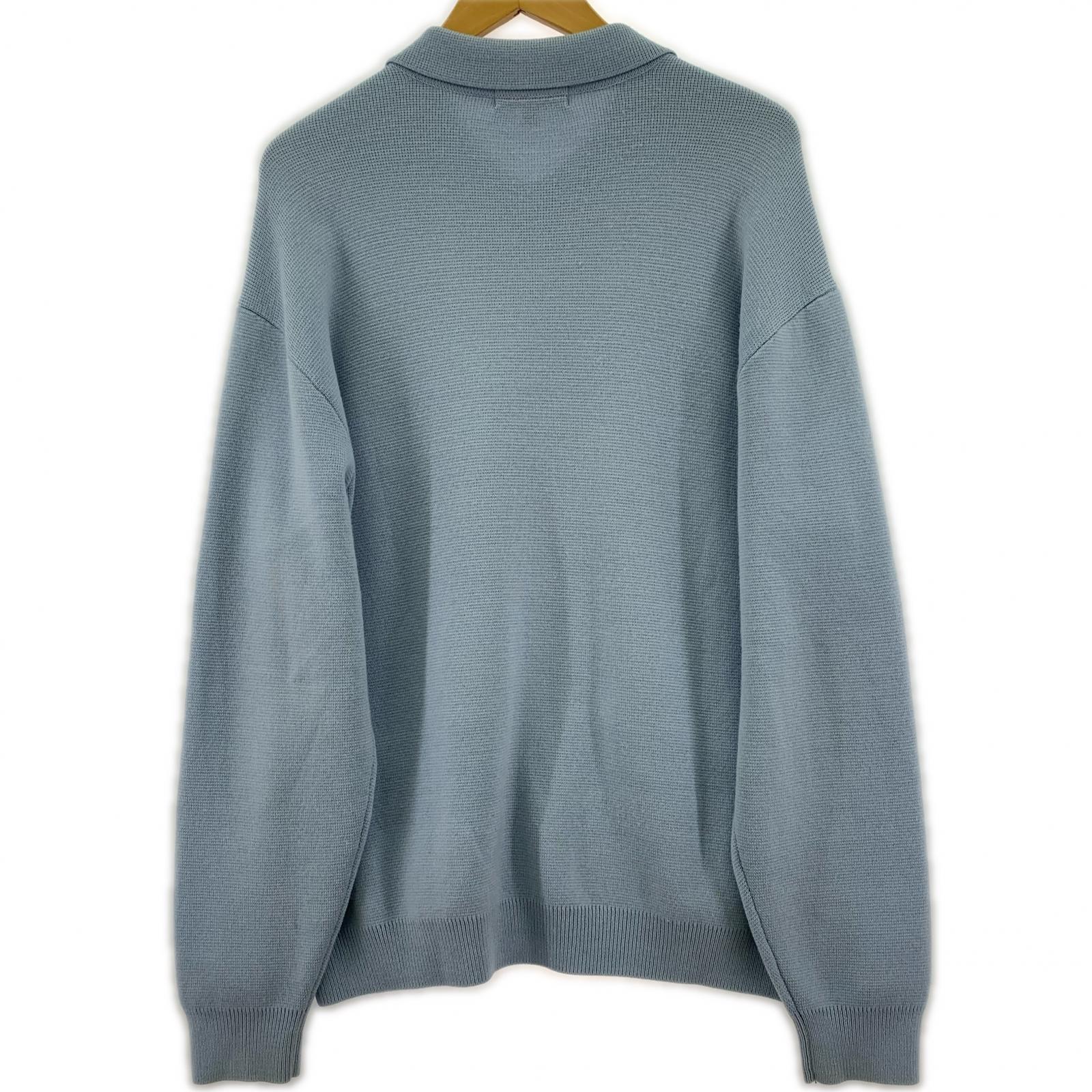 ニット 22SS Gradient Stripe Zip Up Cardigan M ブルー