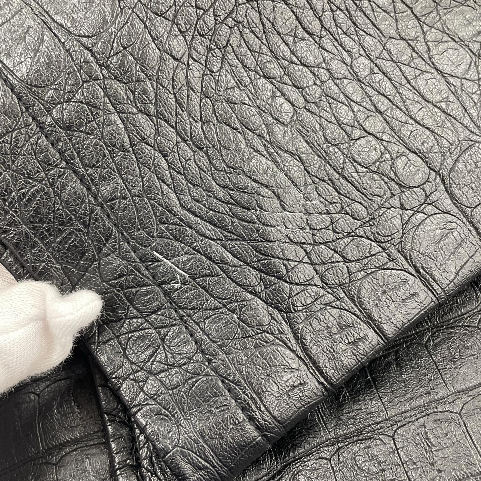 レザージャケット Supreme 22SS Faux Croc Car Coat フェイククロコカバーオール M 黒 M ブラック