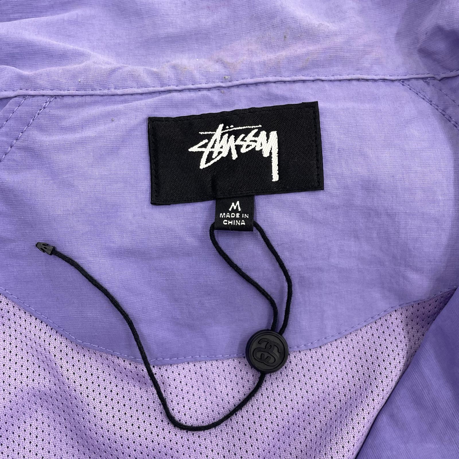 ジャケット STUSSY BEACH SHELL WAVE DYE GRAPE シェルジャケット M 紫 M パープル
