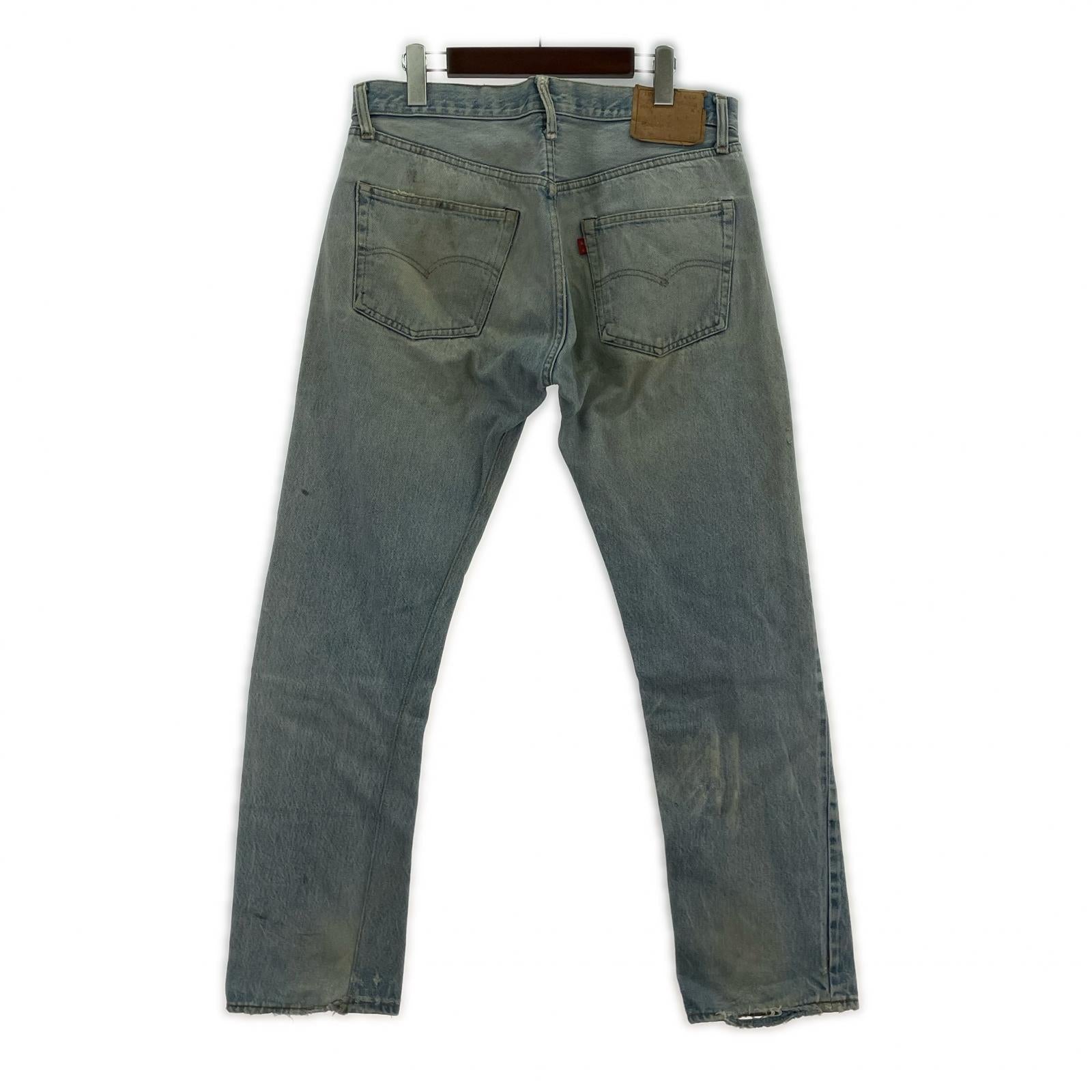 デニムパンツ 70s 66後期 スモールE ボタン裏6 グレー