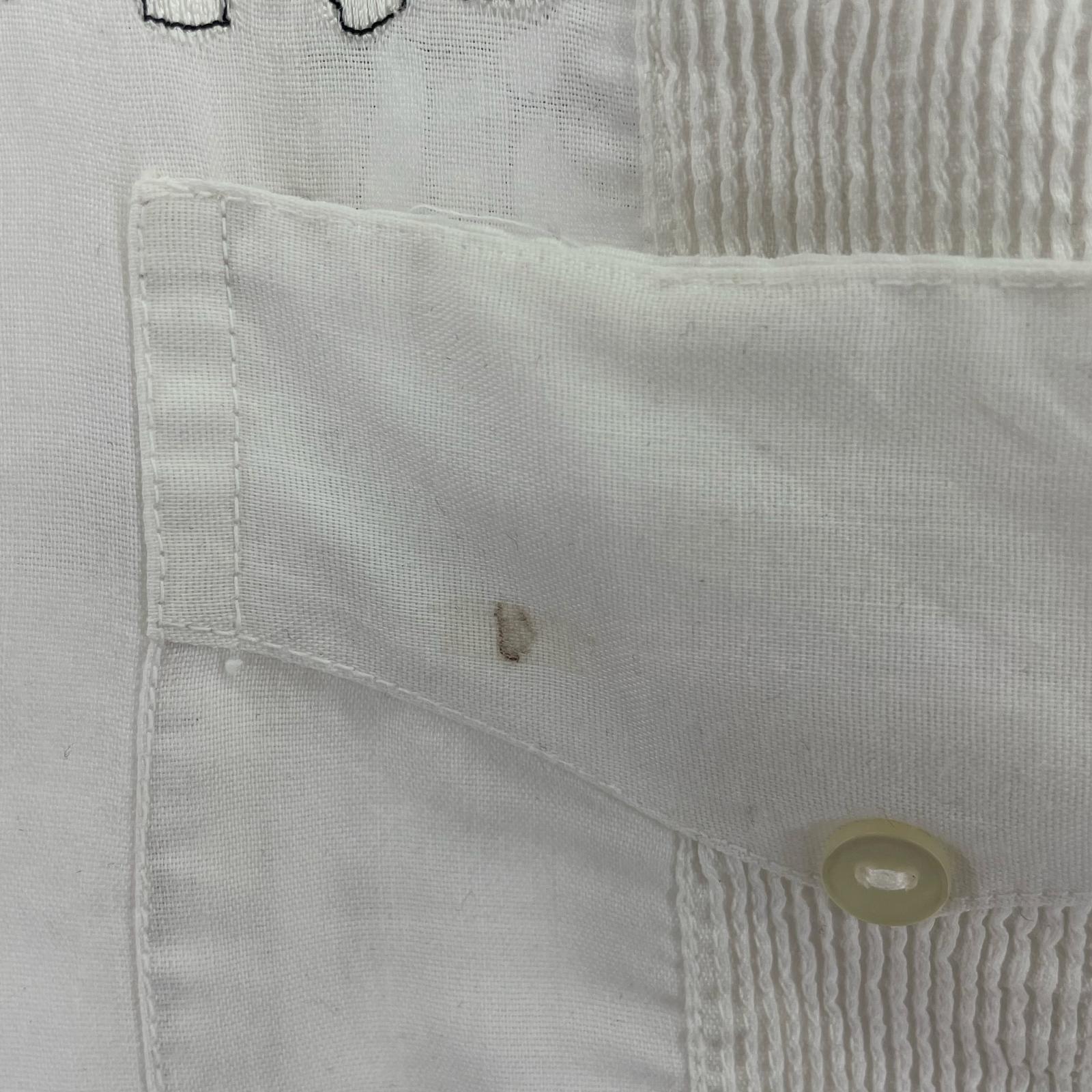 半袖シャツ 70S Men Lor キューバシャツ 白 40 ホワイト