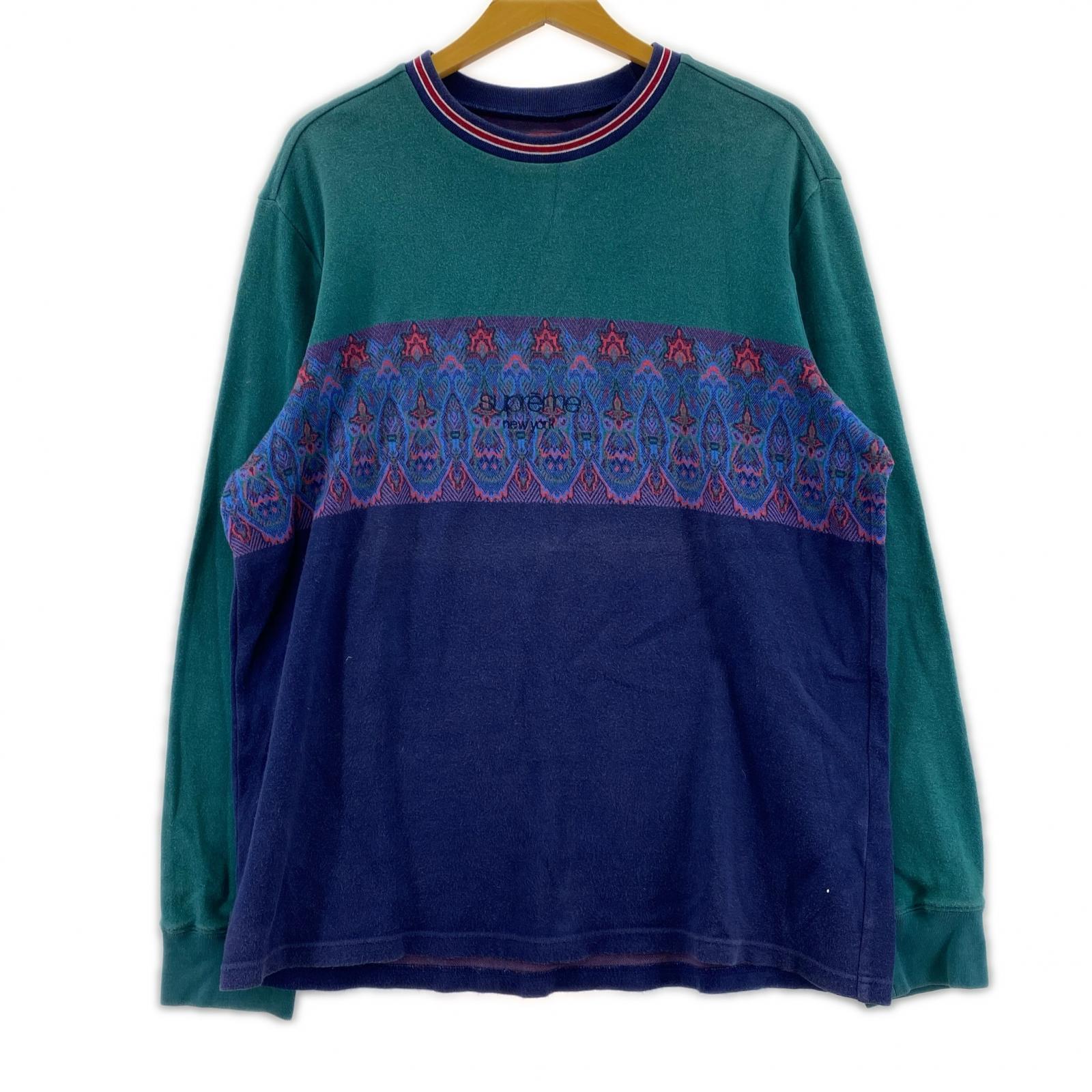 スウェット Supreme ペイズリースウェット L L