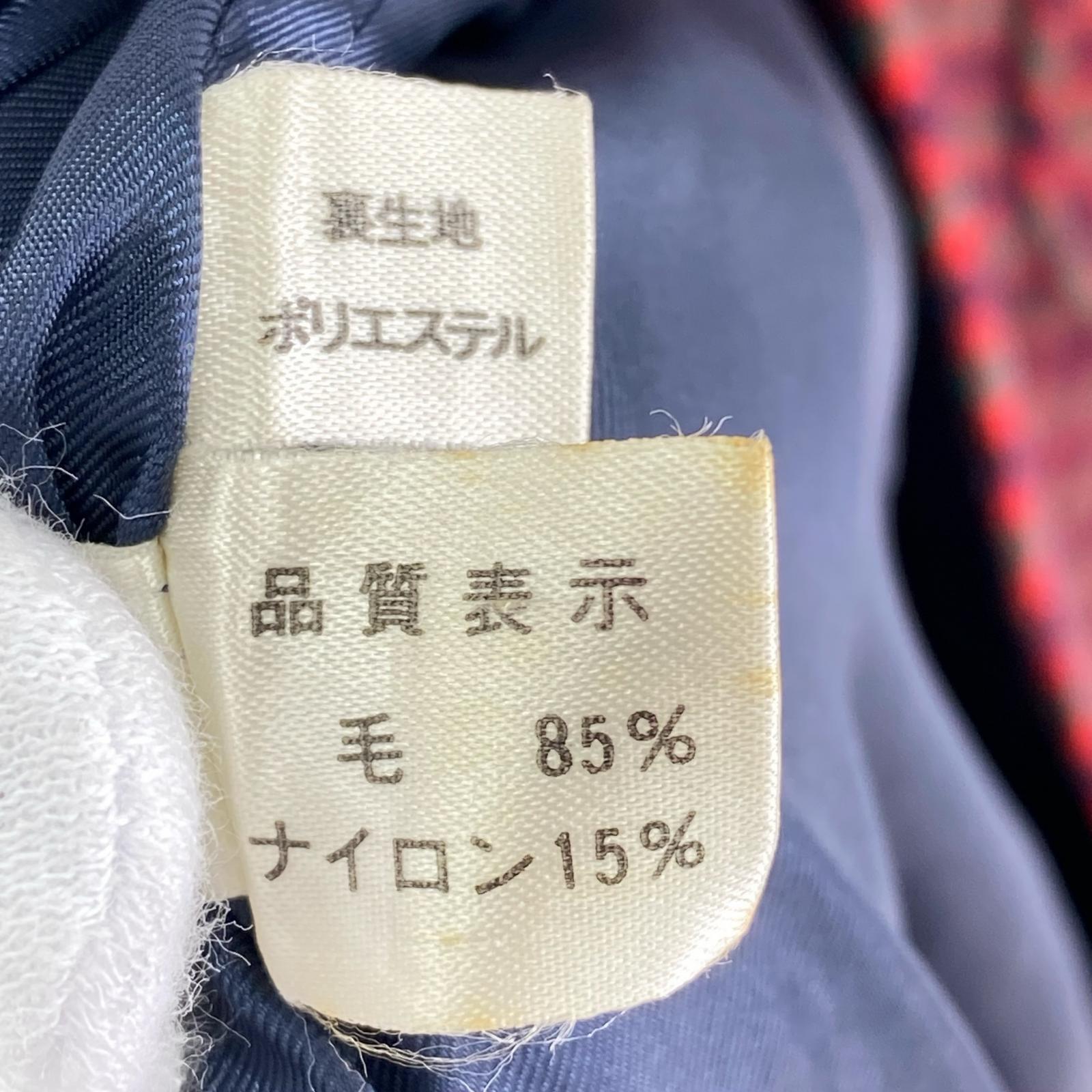 その他トップス ファミリア 赤チェックコート　※汚れ フリー