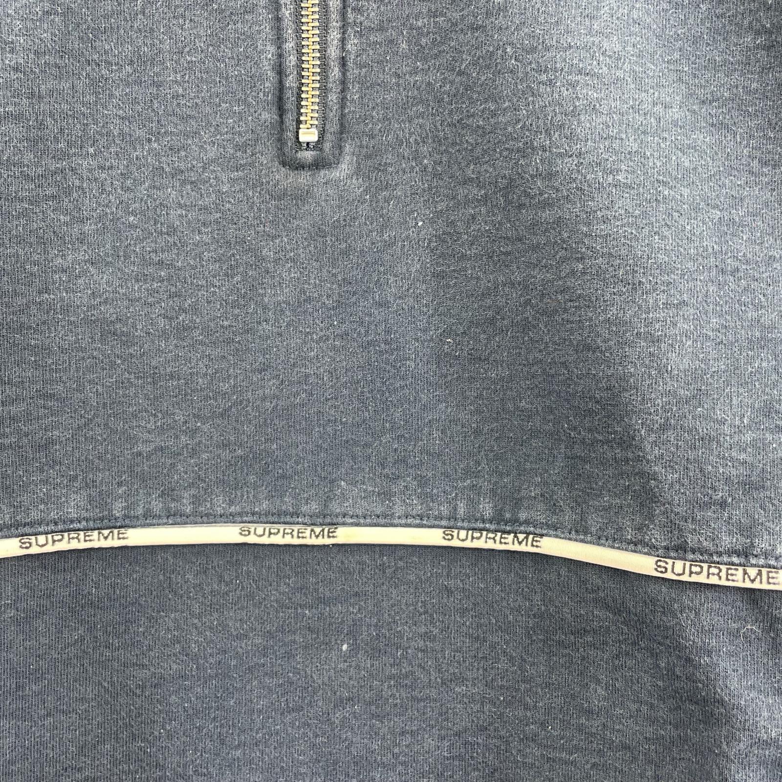 スウェット LOGO PIPING HALF ZIP M M ネイビー