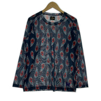 長袖Ｔシャツ セカンドスキン XS 総柄 NVY ネイビー