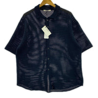 半袖シャツ COTTON MESH KNIT HALF SLEEVED SHIRT-3 3 ネイビー