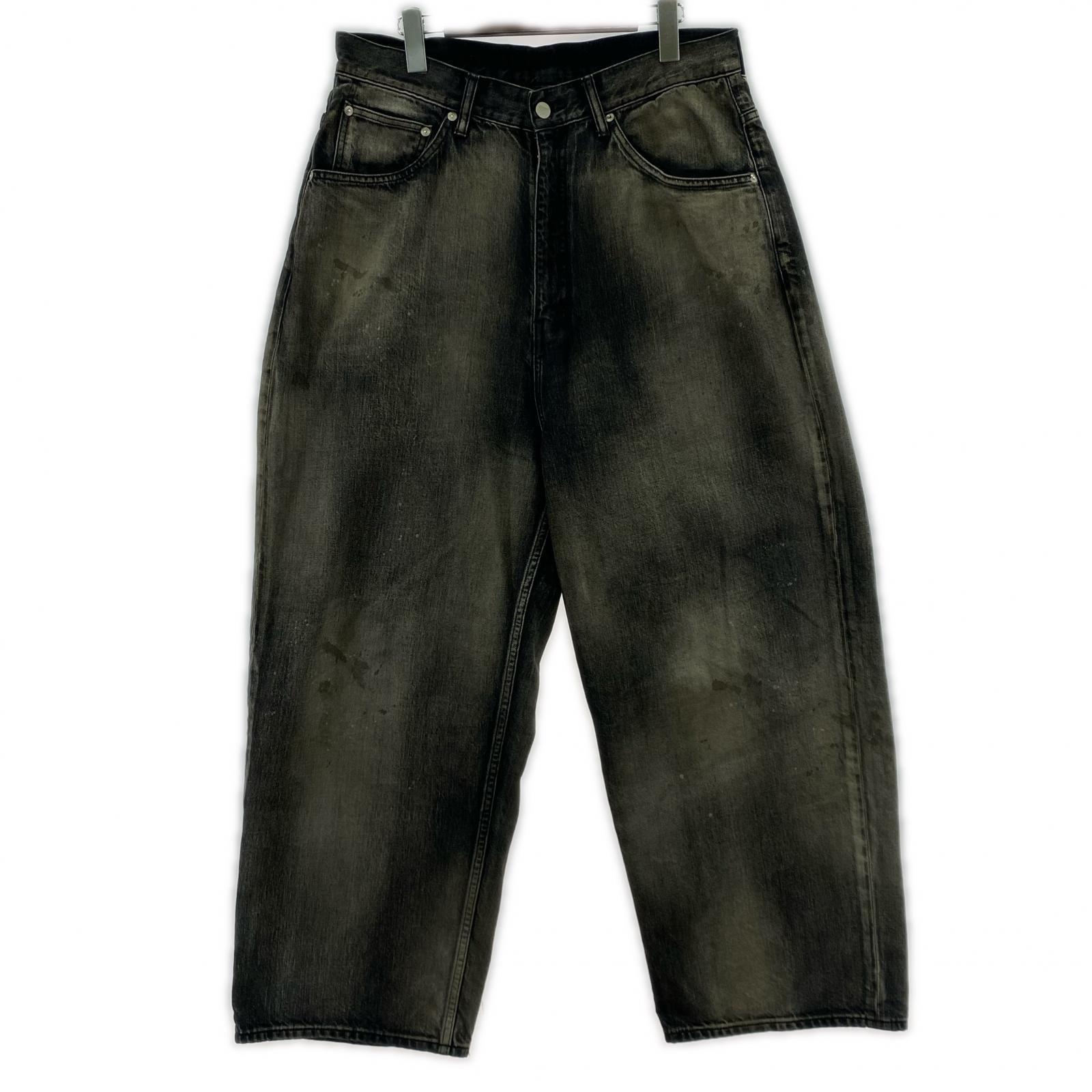 デニムパンツ DAMAGE WIDE 5P DENIM PANTS 2 ブラック