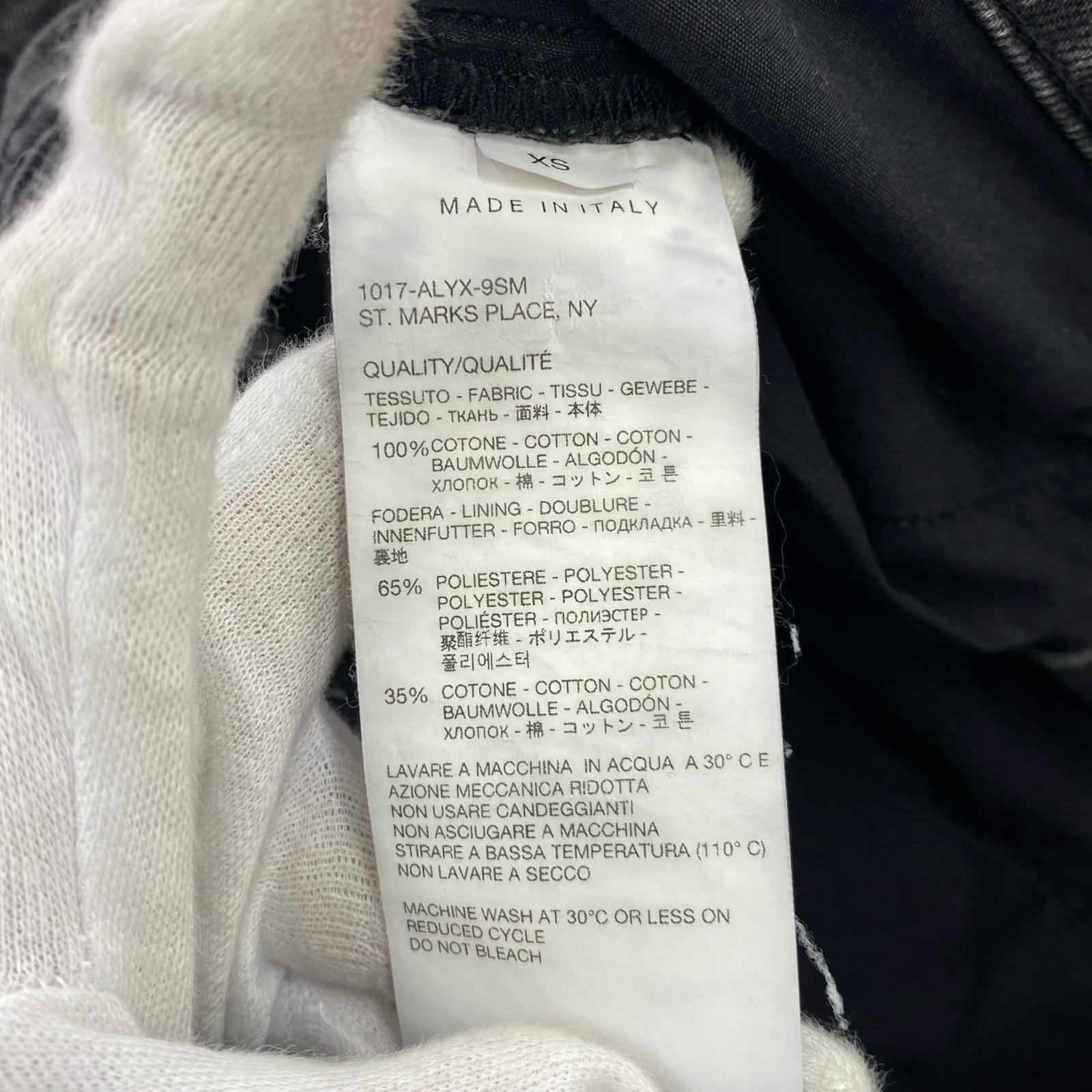 デニムパンツ バックル ストレートジーンズ グレー XS ブラック