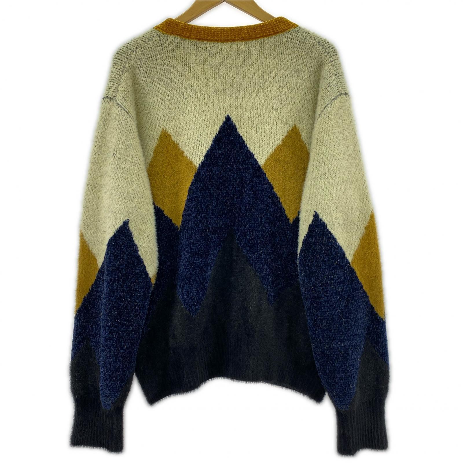 カーディガン 22AW/Jaquard Knit Cardigan/サイズ48 48 ネイビー