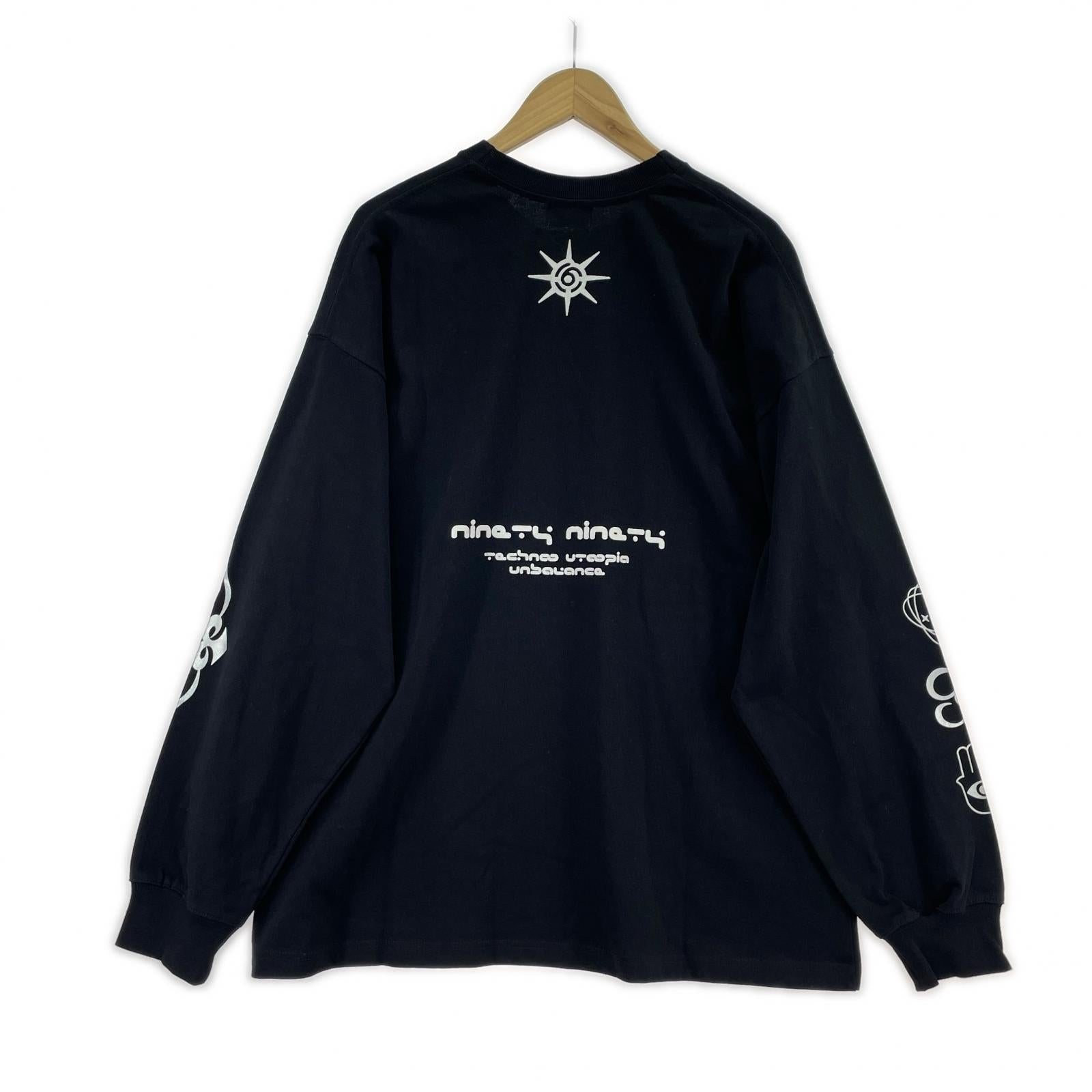 長袖Ｔシャツ 9090 TECHNO Triangle Long Tee XL ブラック ブラック