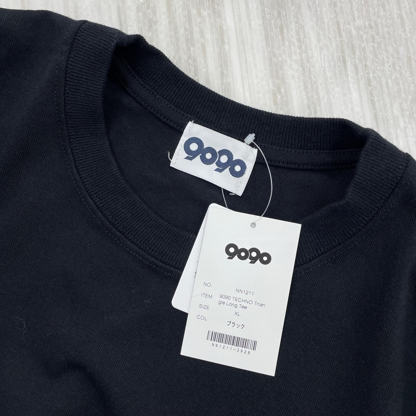 長袖Ｔシャツ 9090 TECHNO Triangle Long Tee XL ブラック ブラック