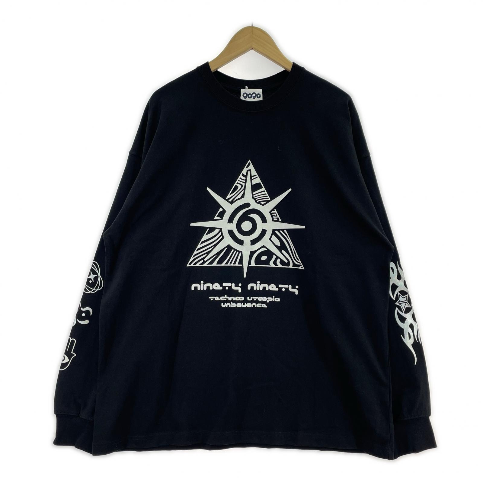 長袖Ｔシャツ 9090 TECHNO Triangle Long Tee XL ブラック ブラック