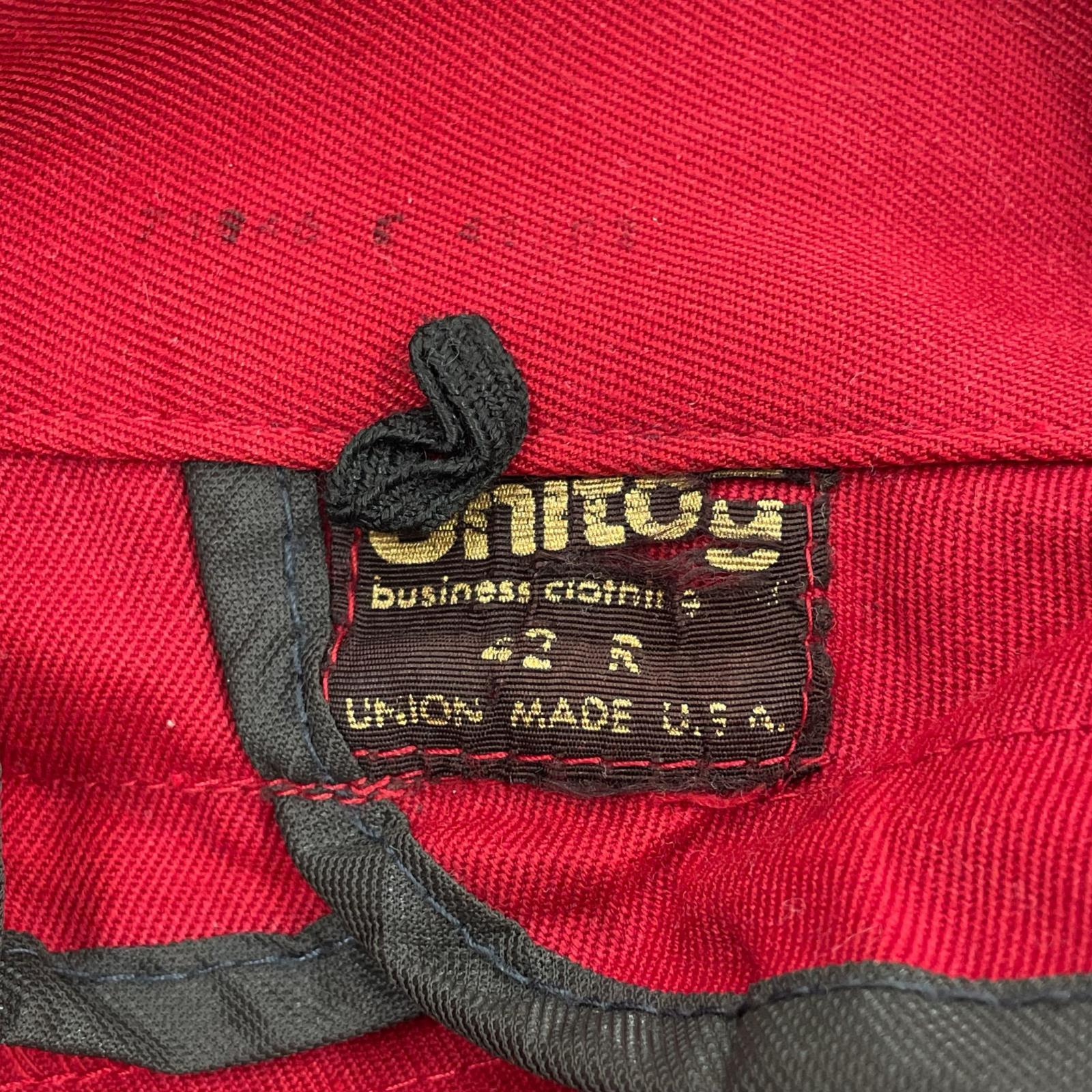 ジャケット UNITOG チェーンステッチ ワークジャケット (42) 赤 42 レッド