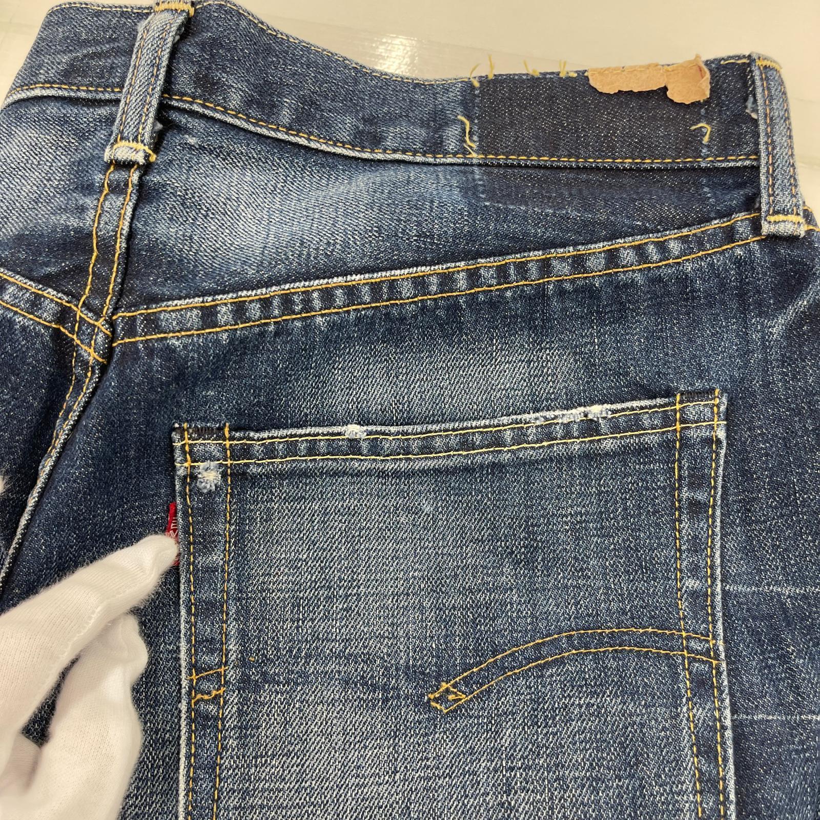 デニムパンツ 日本製 66501 W32 ブルー