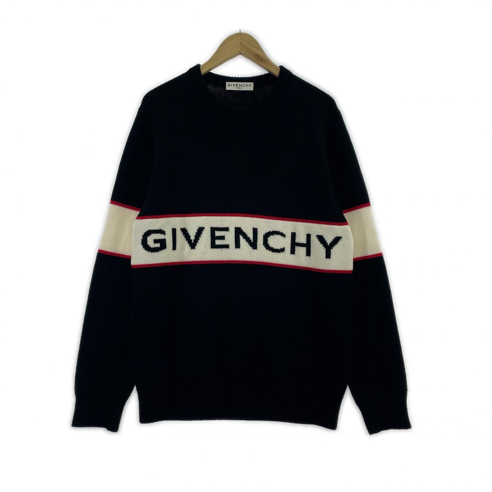 ニット GIVENCHY 18AW Band Heavy Sweater ロゴニットセーター M ブラック