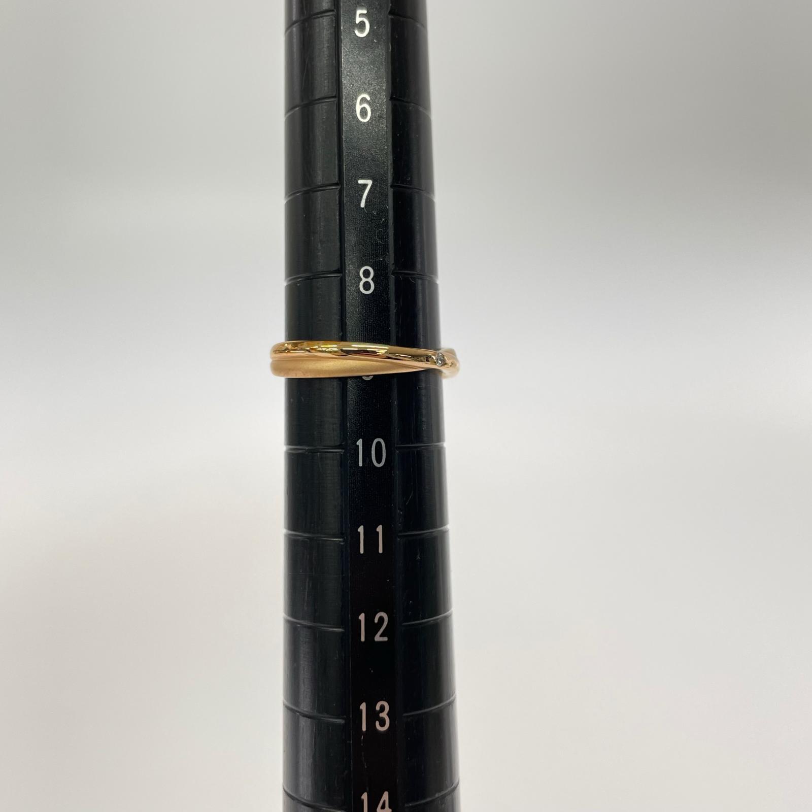 リング・指輪 925 ダイヤモンドクロスリング ゴールド