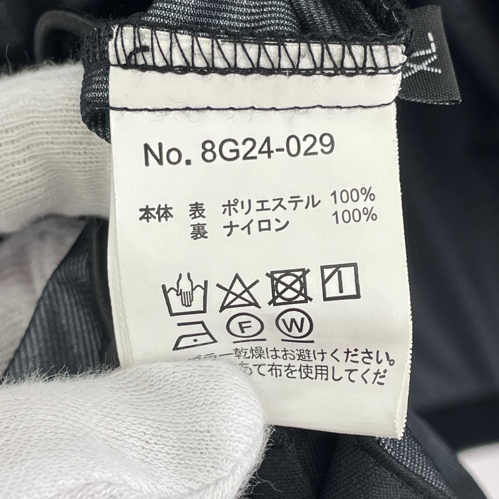 ジャケット 8G COLLARLESS ZIP JACKET 黒 ブラック