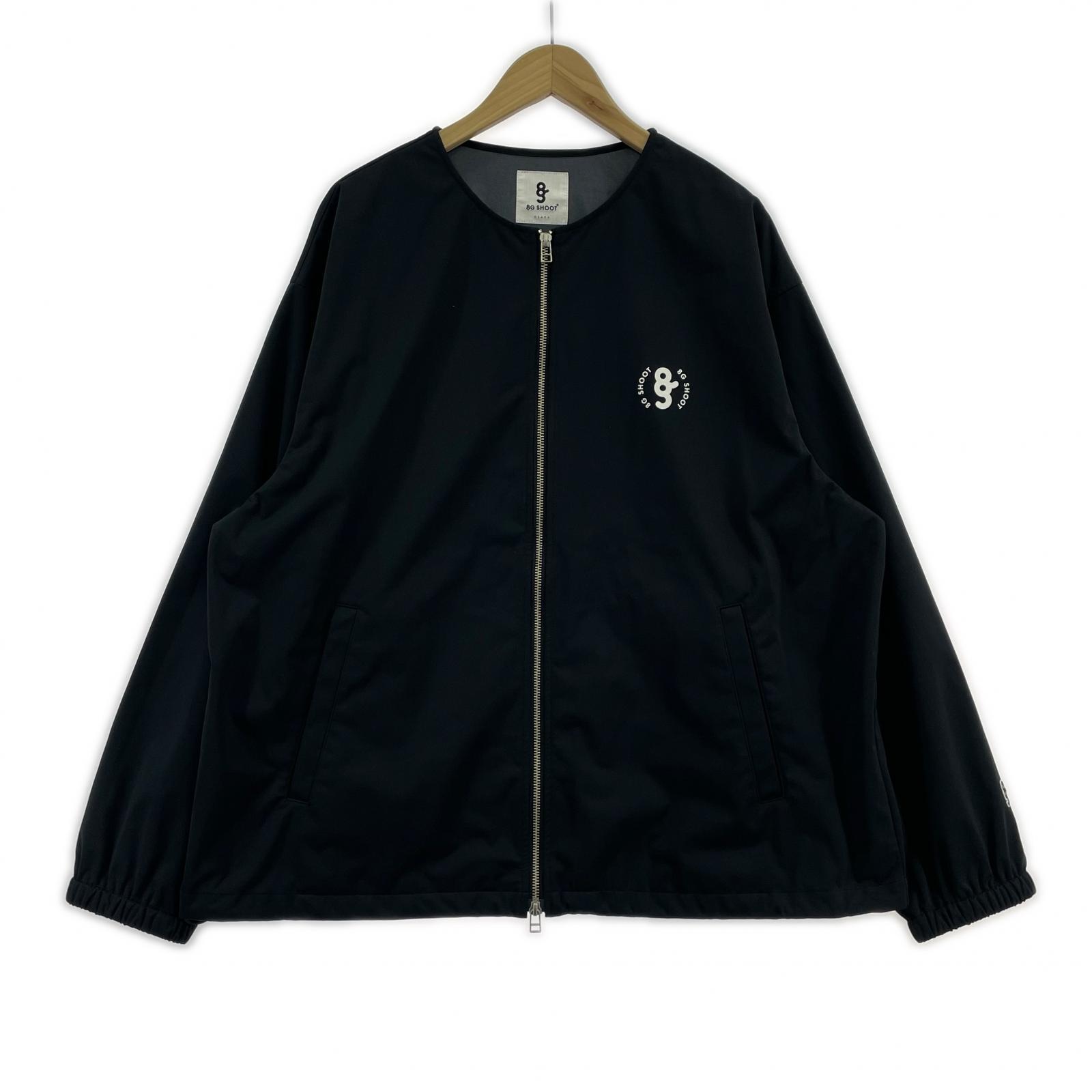 ジャケット 8G COLLARLESS ZIP JACKET 黒 ブラック
