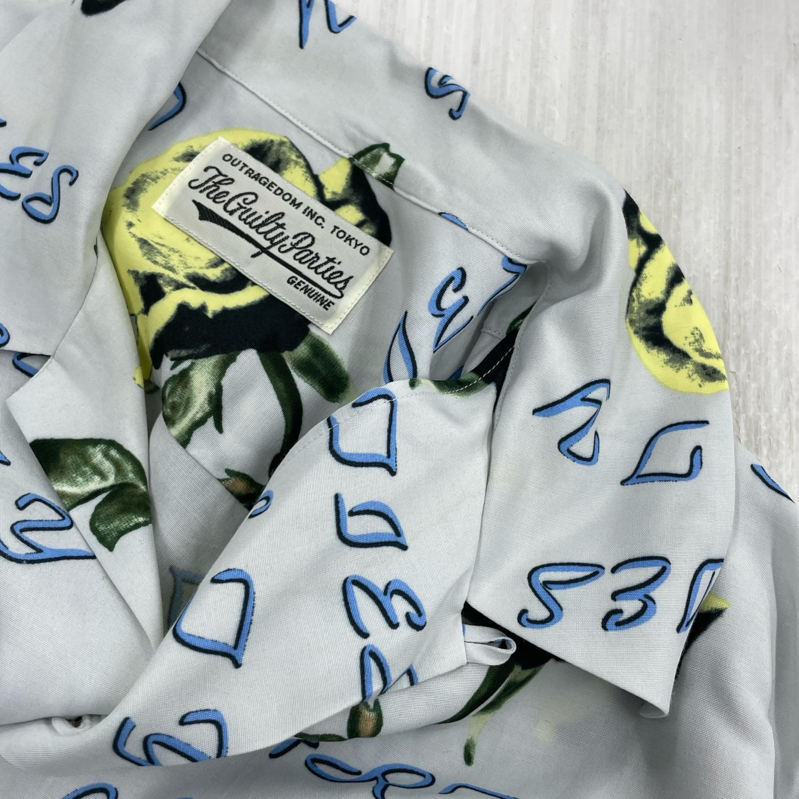 半袖シャツ HAWAIIAN SHIRT S/S (TYPE-3) 薔薇 アロハ M マルチカラー