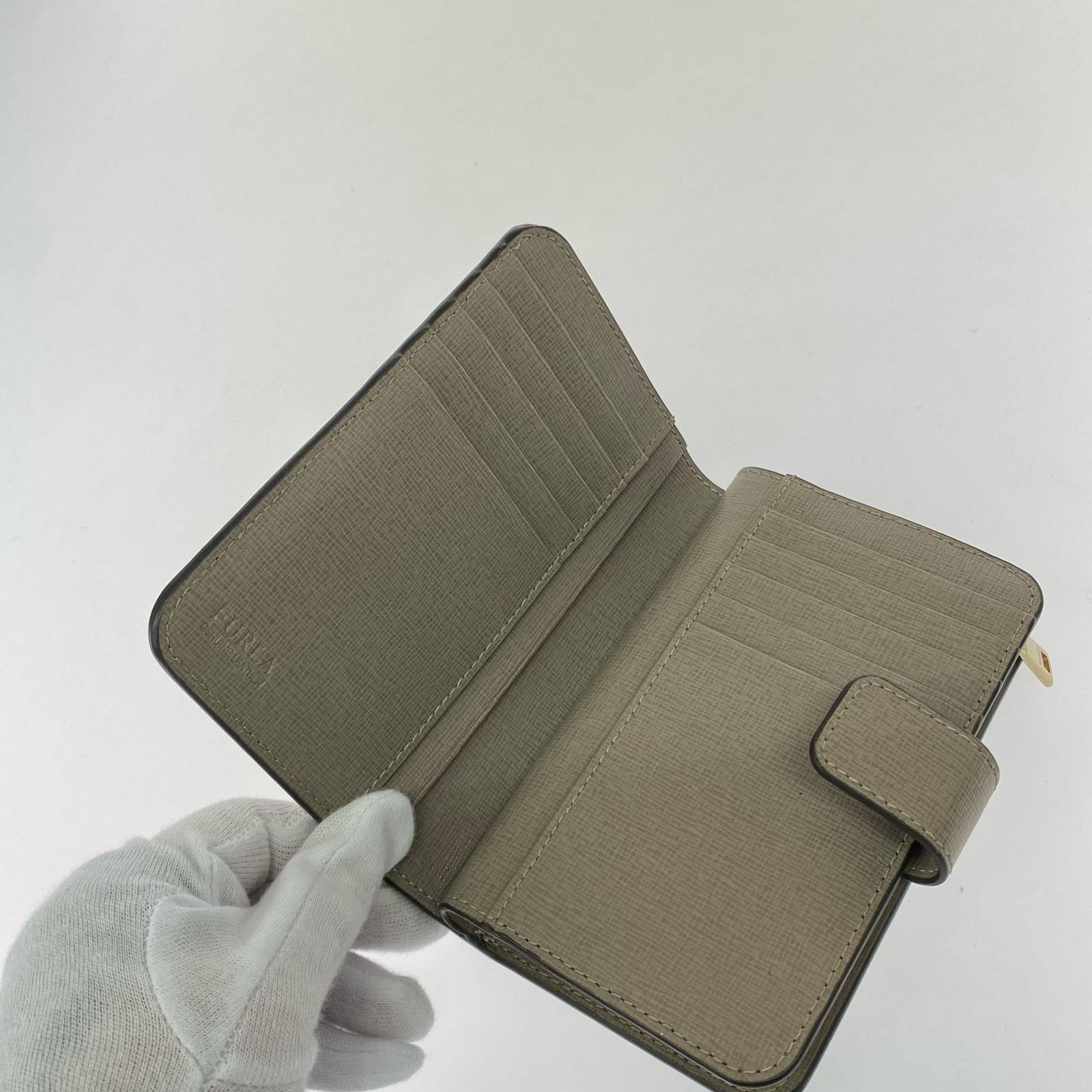 コンパクトウォレット 二つ折りホック財布 グレー グレー