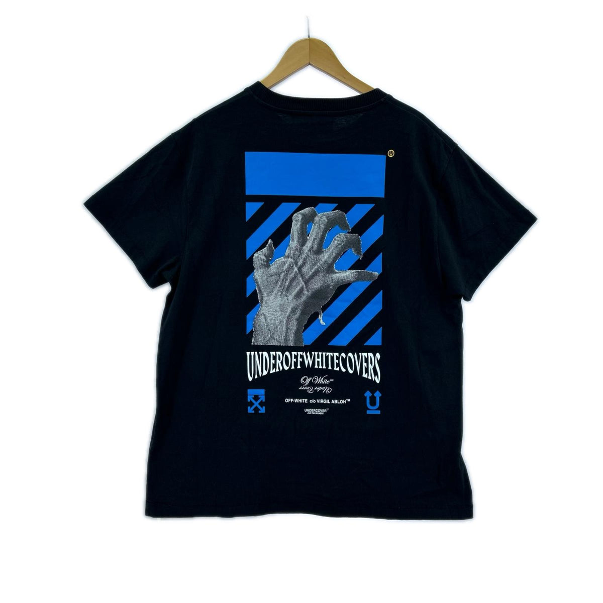 半袖Ｔシャツ OFF-WHITE×UNDERCOVER 18AW HAND DART S/S TEE OMAA061G19877011 黒 (S) S ブラック