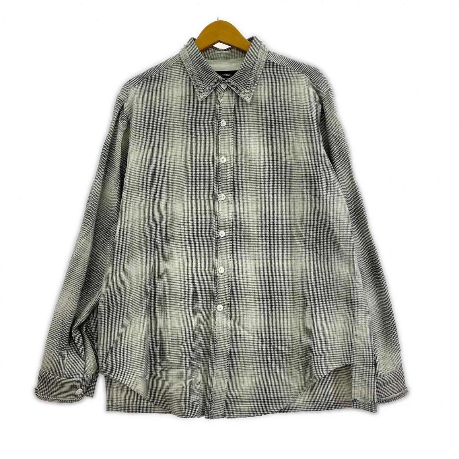 長袖シャツ ensou. Rouph Cut Shirt M ホワイト M ホワイト
