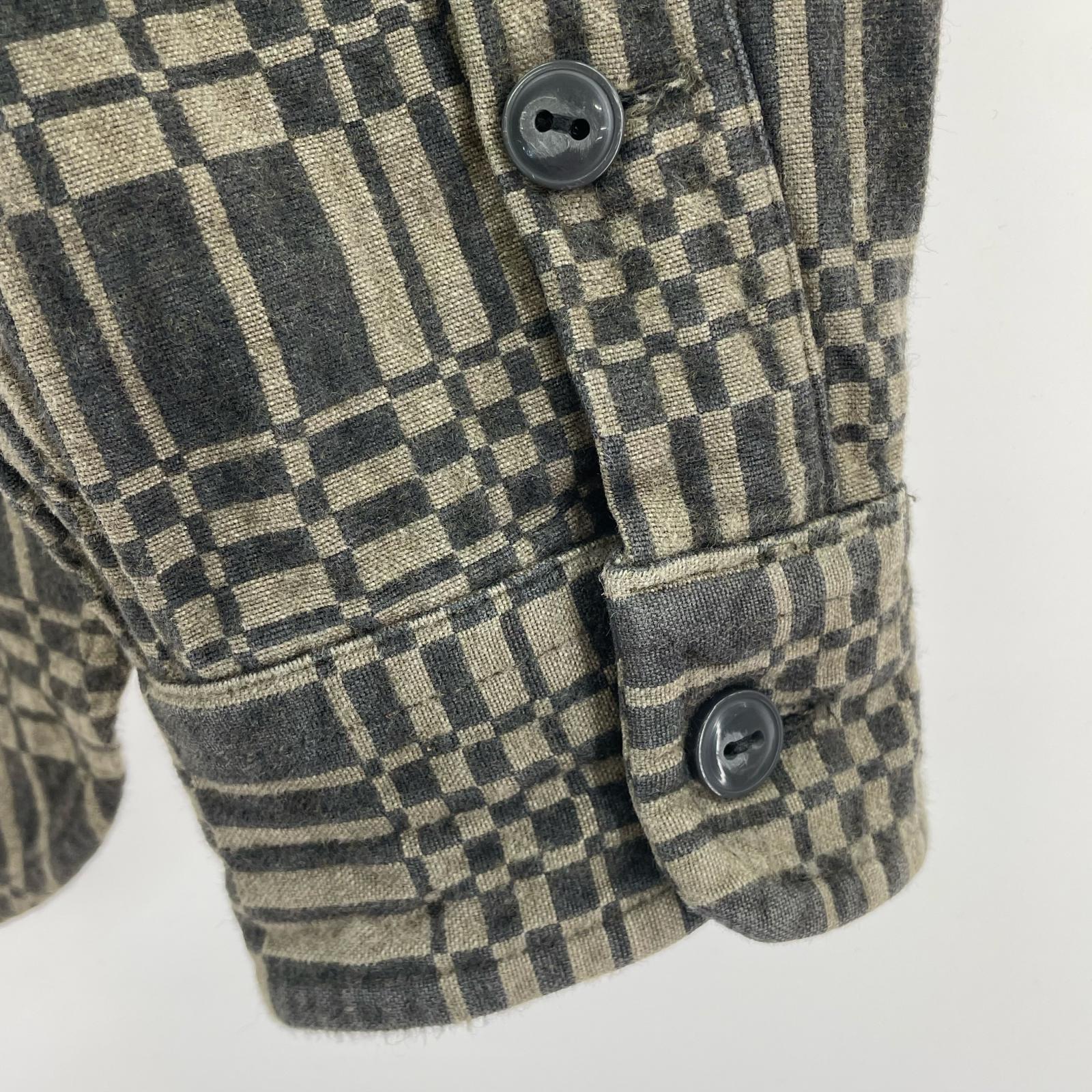 長袖シャツ RRL ジャガード織り 総柄シャツ M グレー