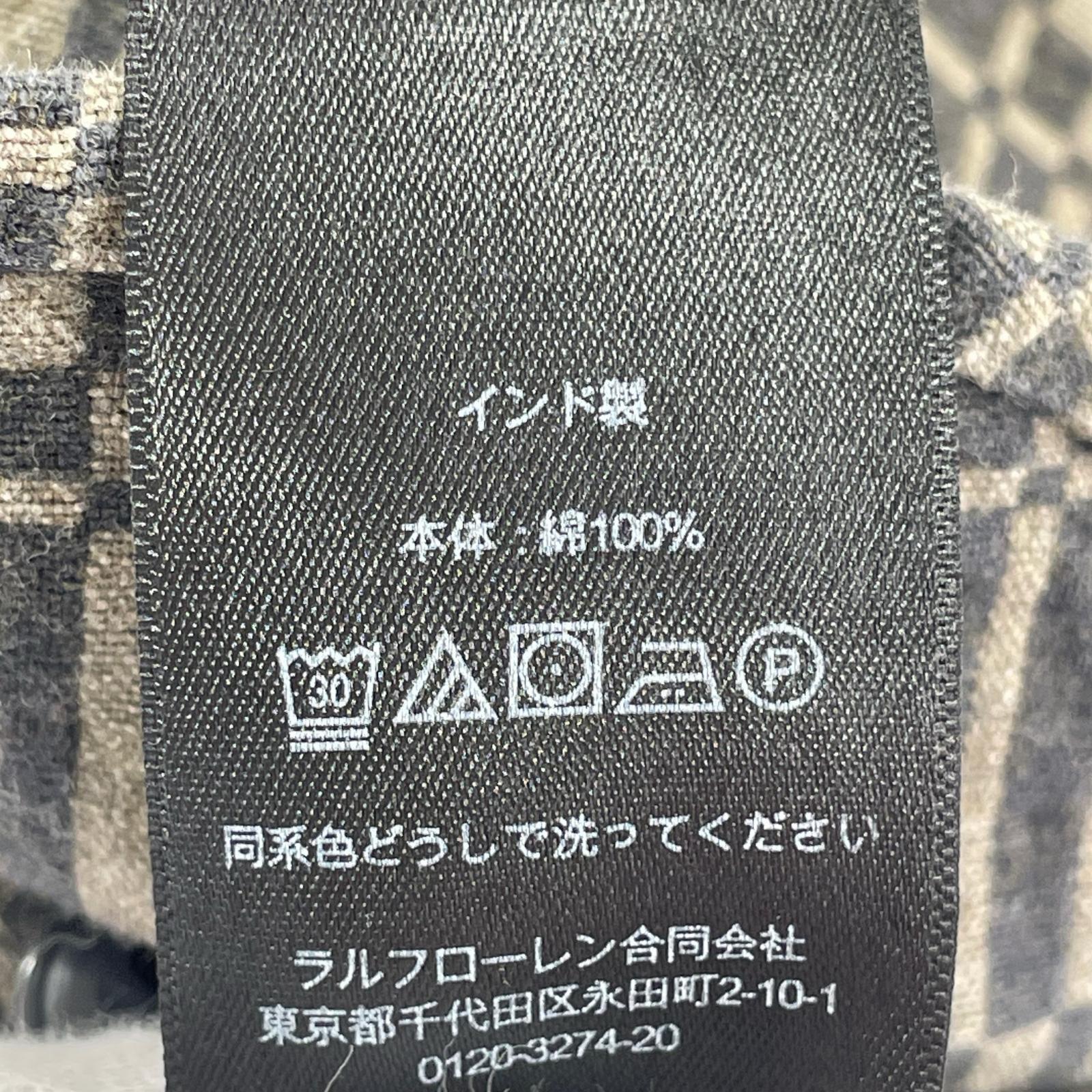 長袖シャツ RRL ジャガード織り 総柄シャツ M グレー