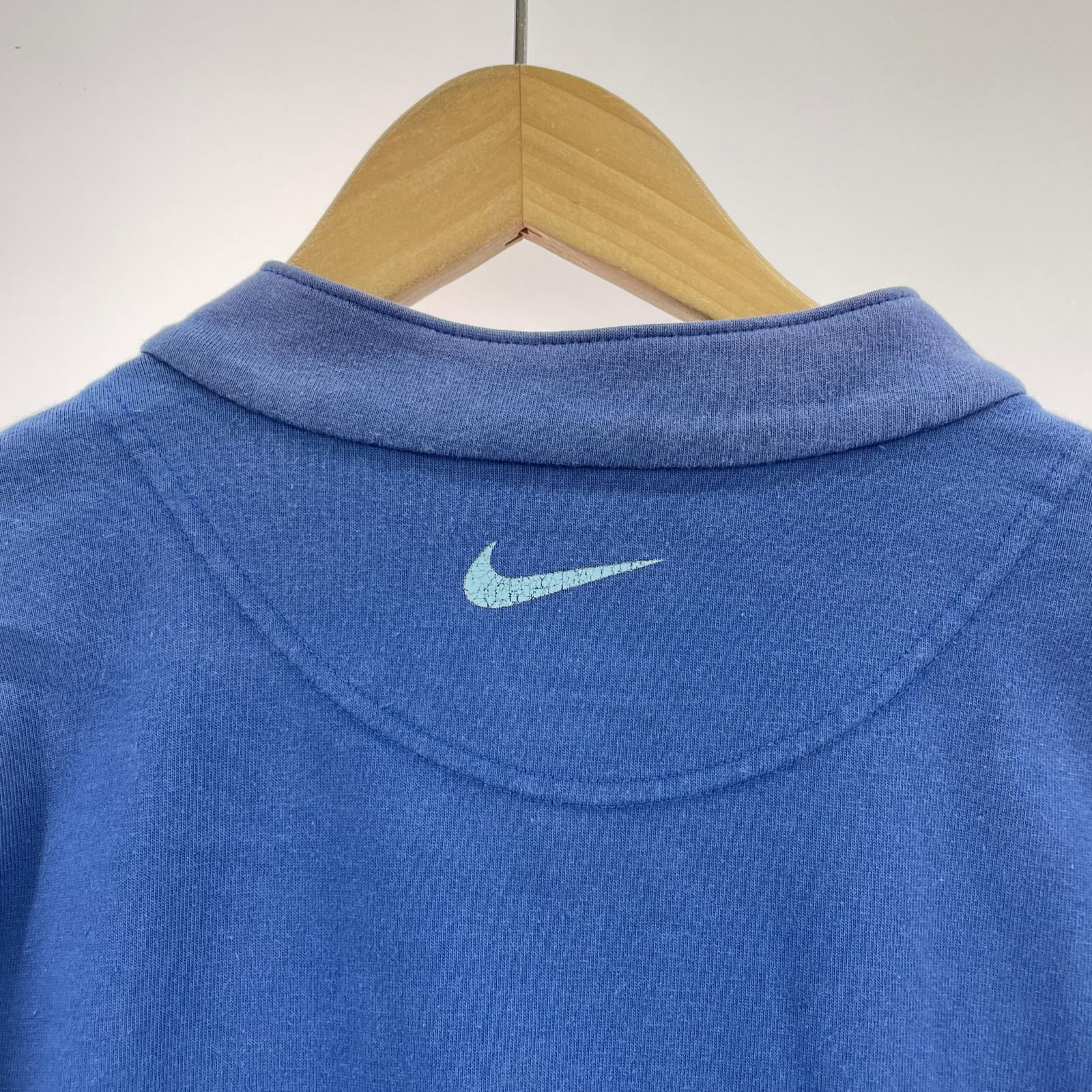 長袖Ｔシャツ ACG 90s ハーフボタンカットソー 青(XL) ブルー