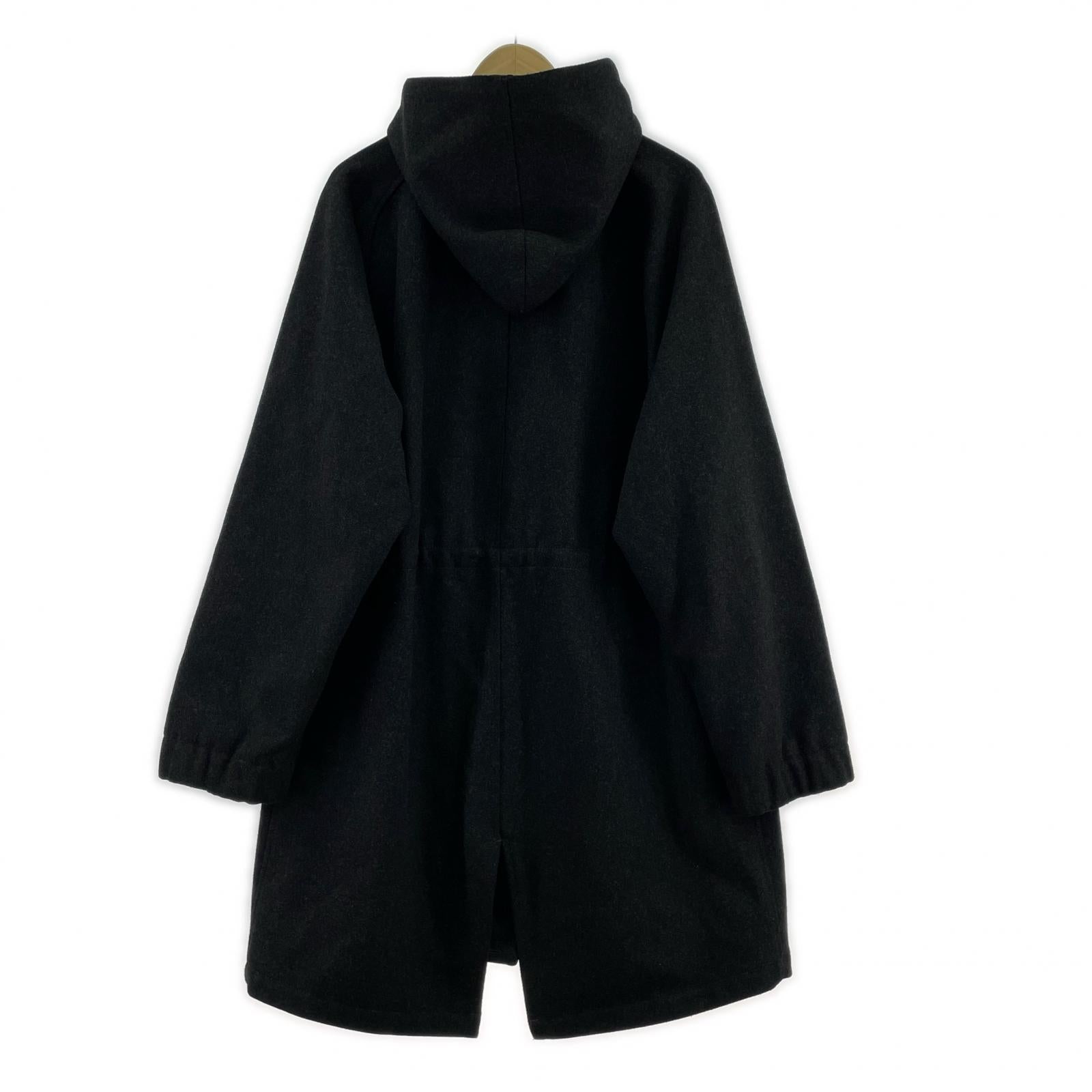 ジャケット 90s Wool Hooded Coat 灰 (M) M グレー