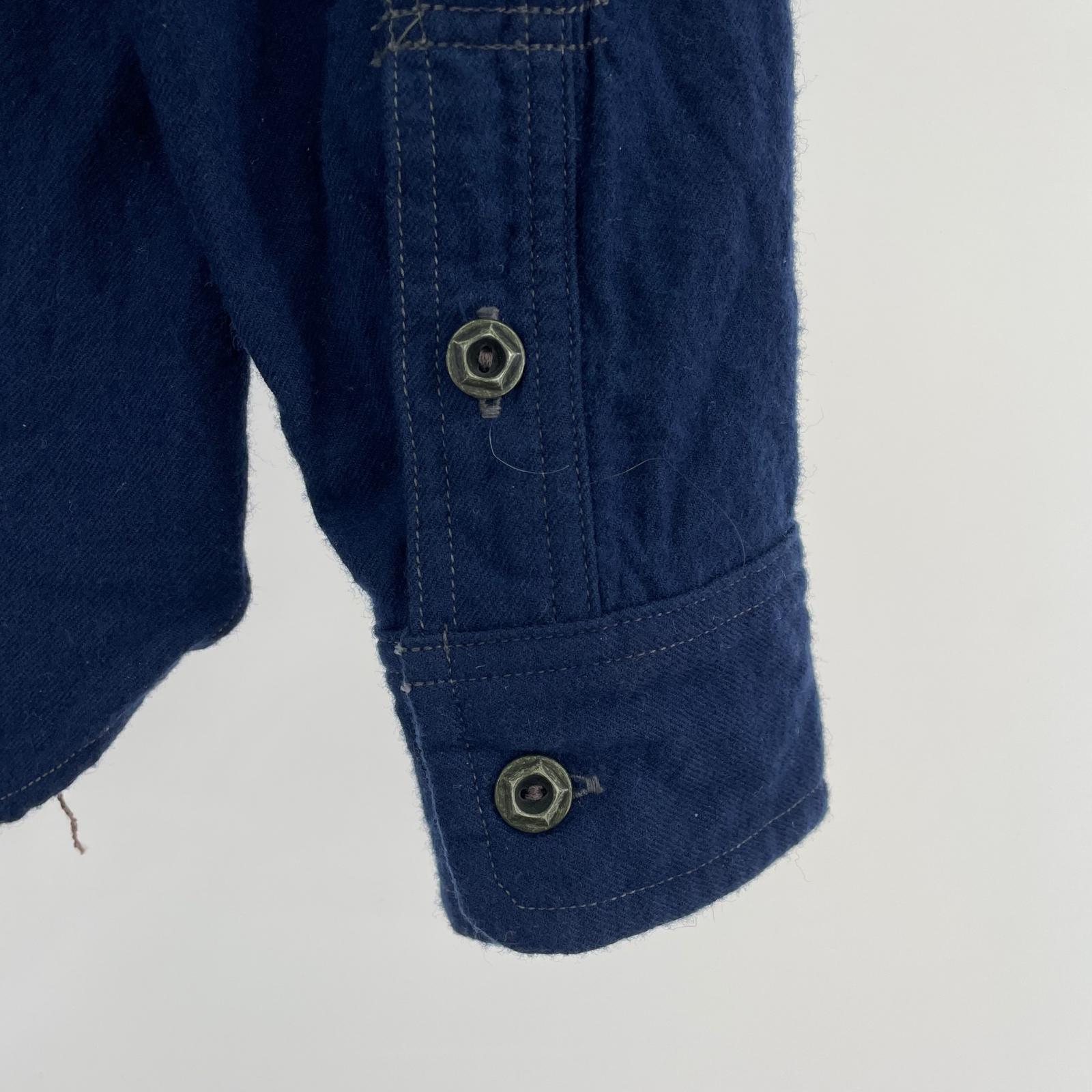 長袖シャツ GREAT LAKES GMT.MFG.CO. ウール 紺 (15)