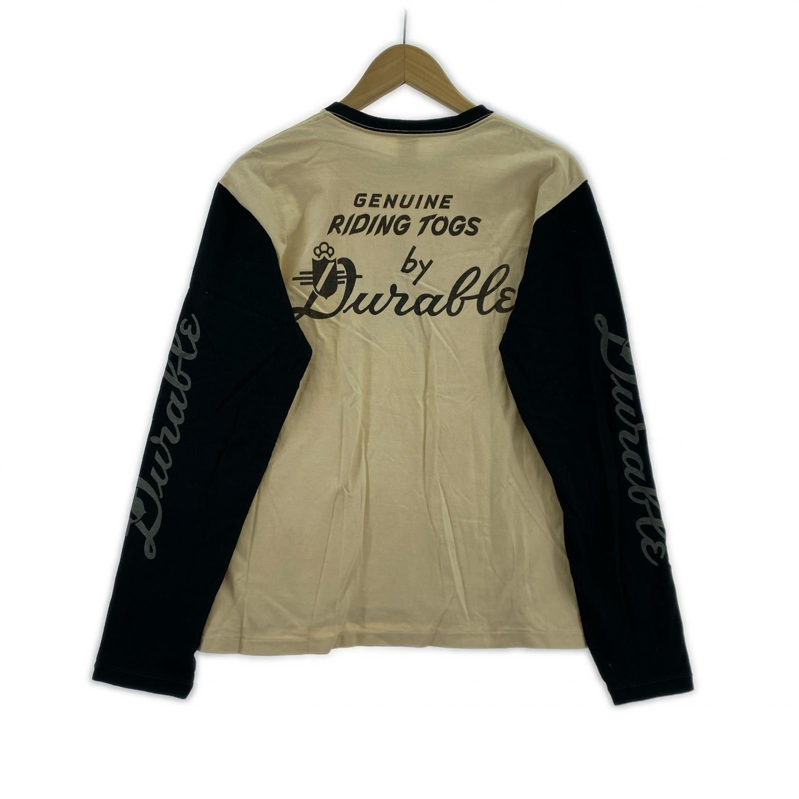 長袖Ｔシャツ スター スリーププリント 白黒 (M) M