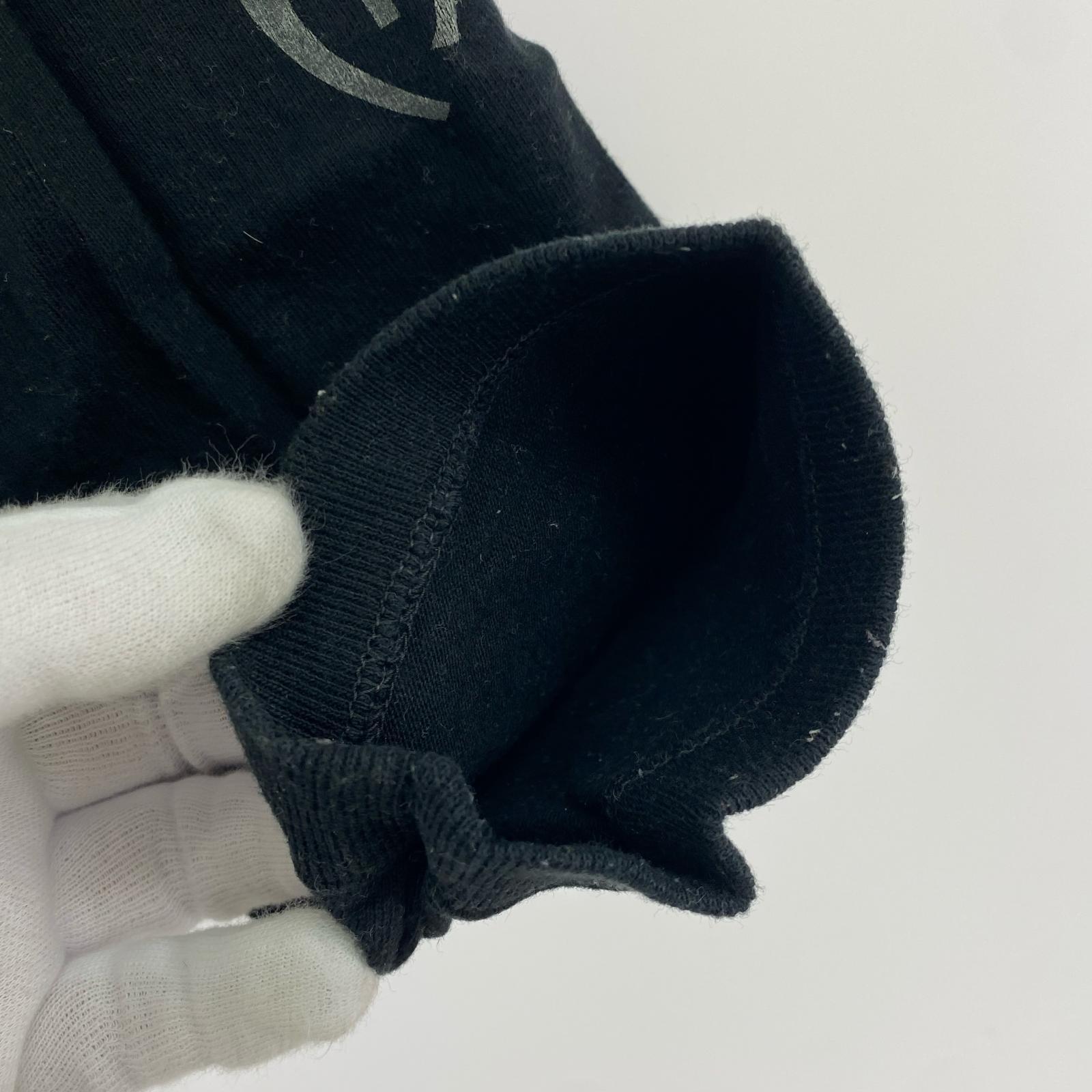 長袖Ｔシャツ スター スリーププリント 白黒 (M) M