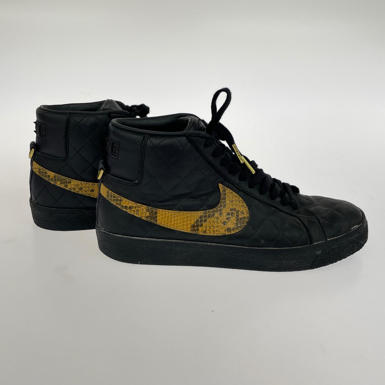 スニーカー SUPREME BLAZER MID US10.5 BLACK 28.5cm (US10 1/2 UK10 EU47) ブラック