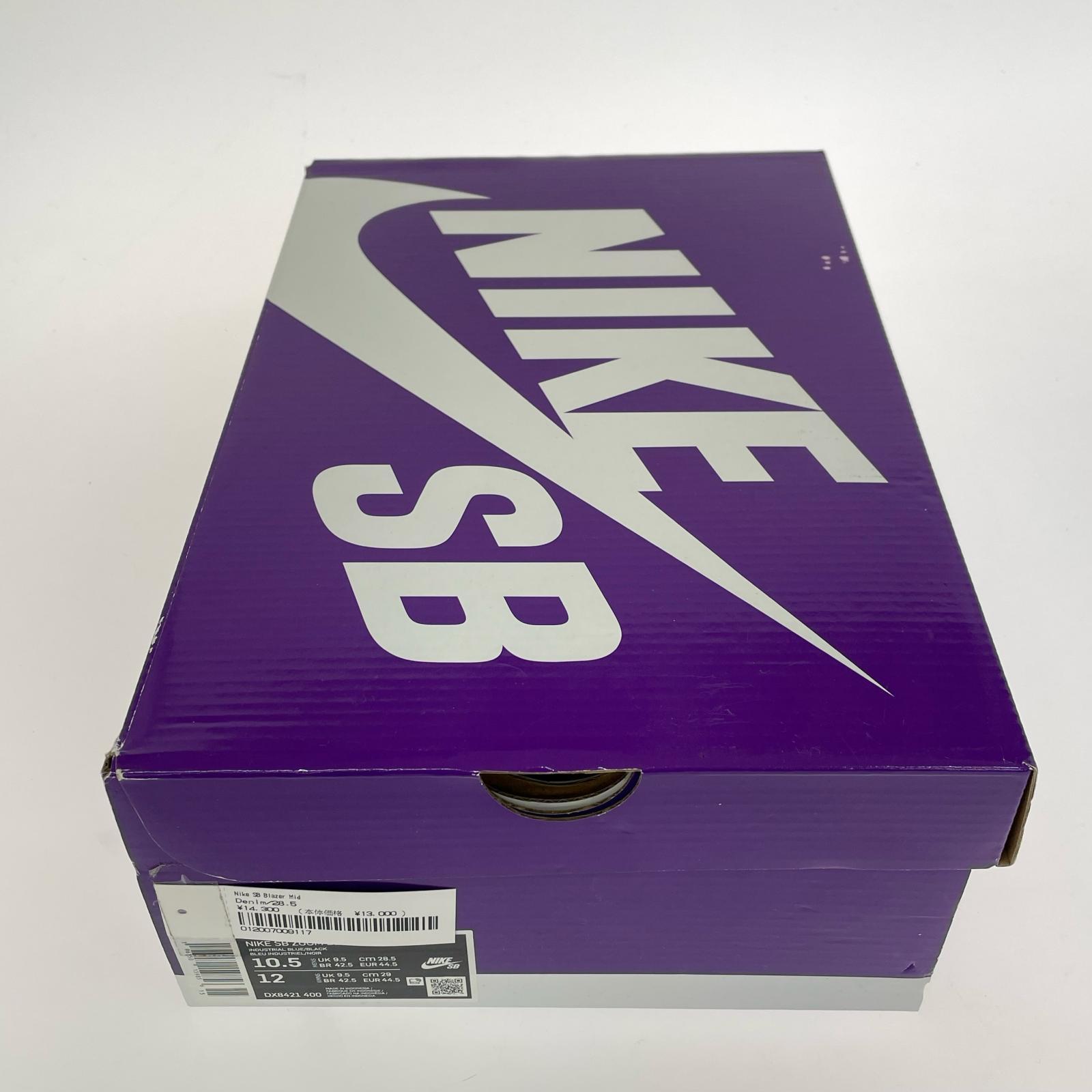 スニーカー SUPREME ZOOM BLAZER MID DENIM US10.5 28.5cm (US10 1/2 UK10 EU47) ブルー