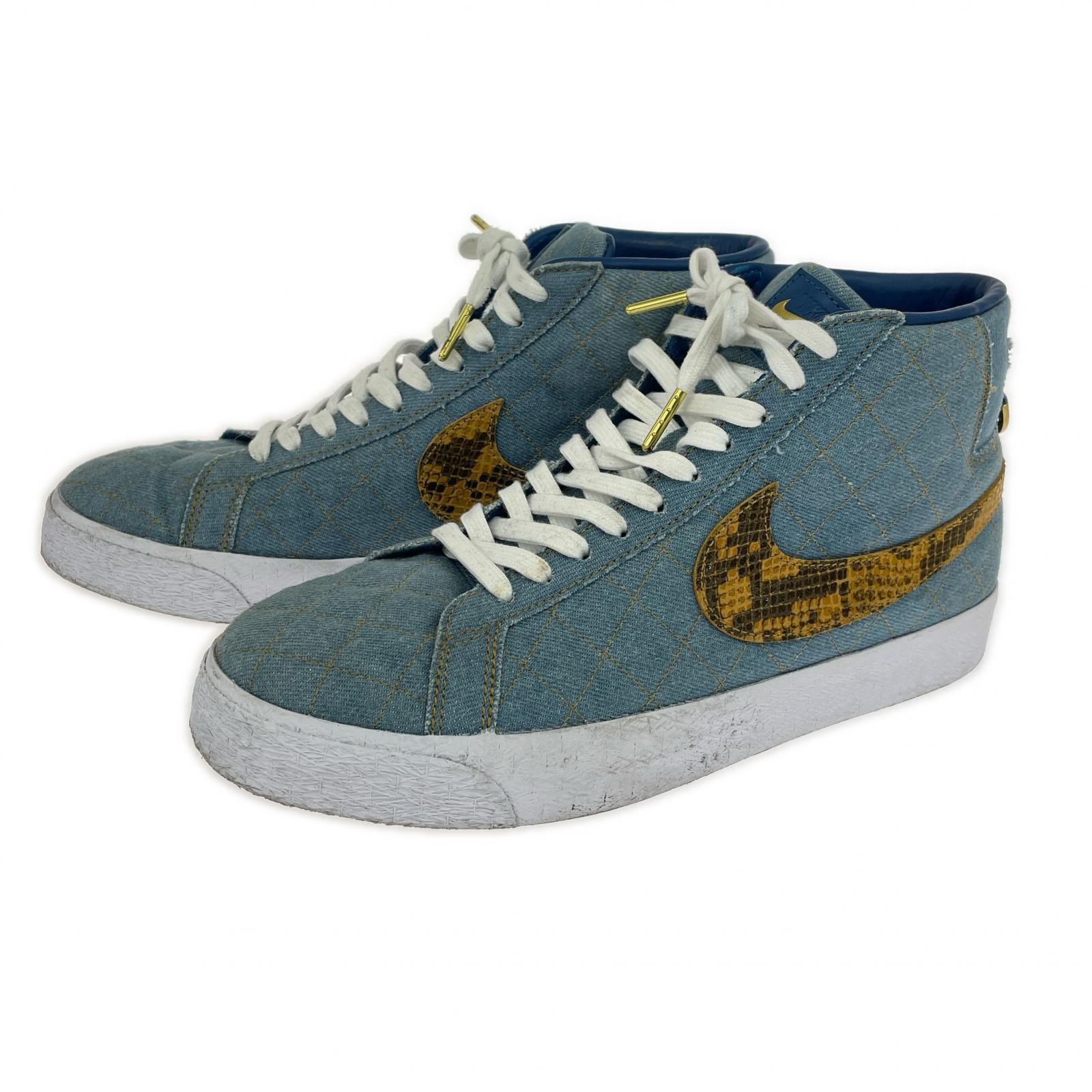 スニーカー SUPREME ZOOM BLAZER MID DENIM US10.5 28.5cm (US10 1/2 UK10 EU47) ブルー