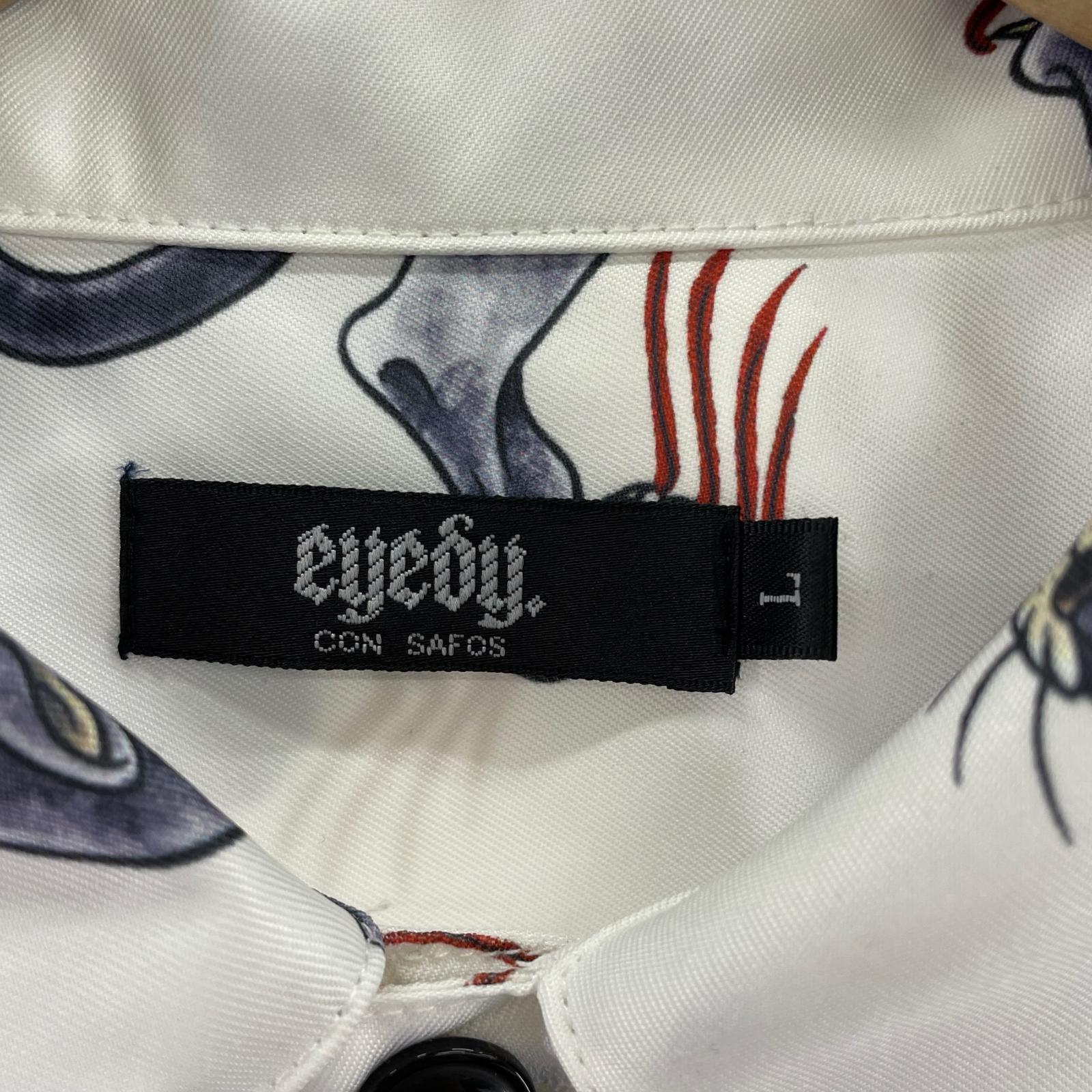 半袖シャツ EYEDY 黒豹デザイン S/Sシャツ L WHT L