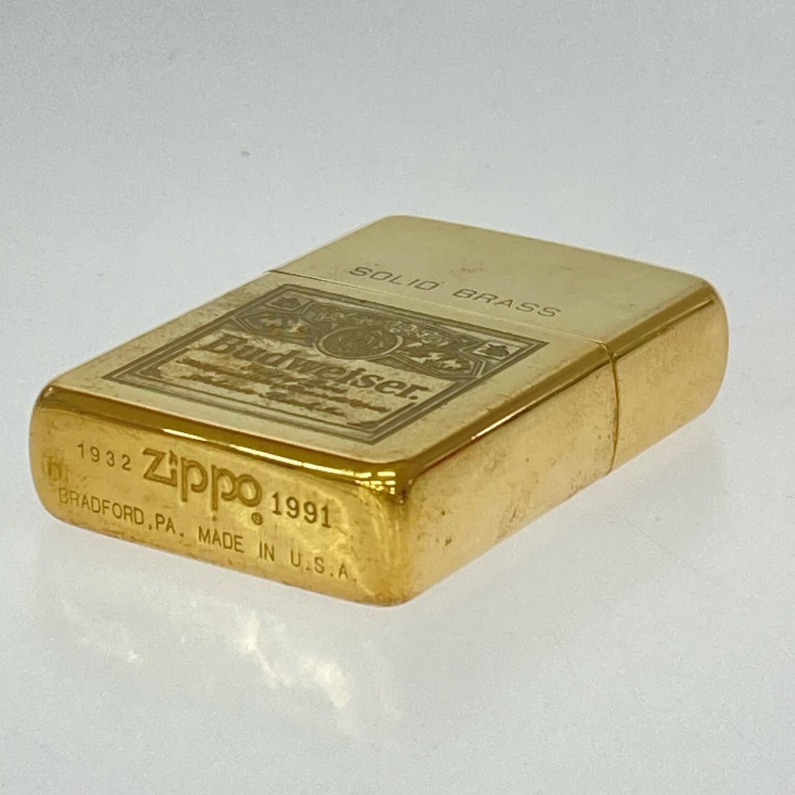 ライター Budweiser SOLID BRASS ゴールド