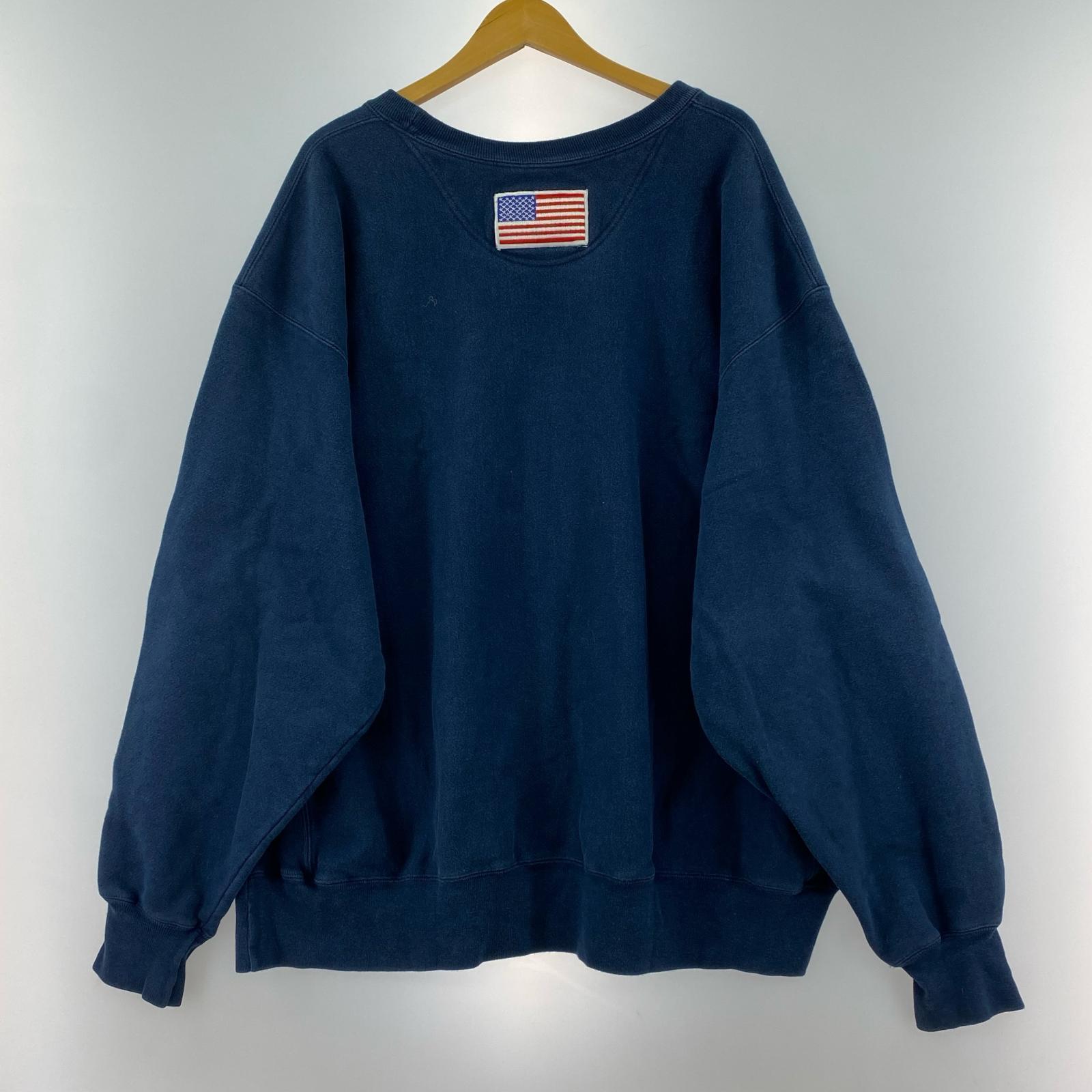 スウェット Premium reverse weave 12oz 星条旗ワッペン 3L ネイビー