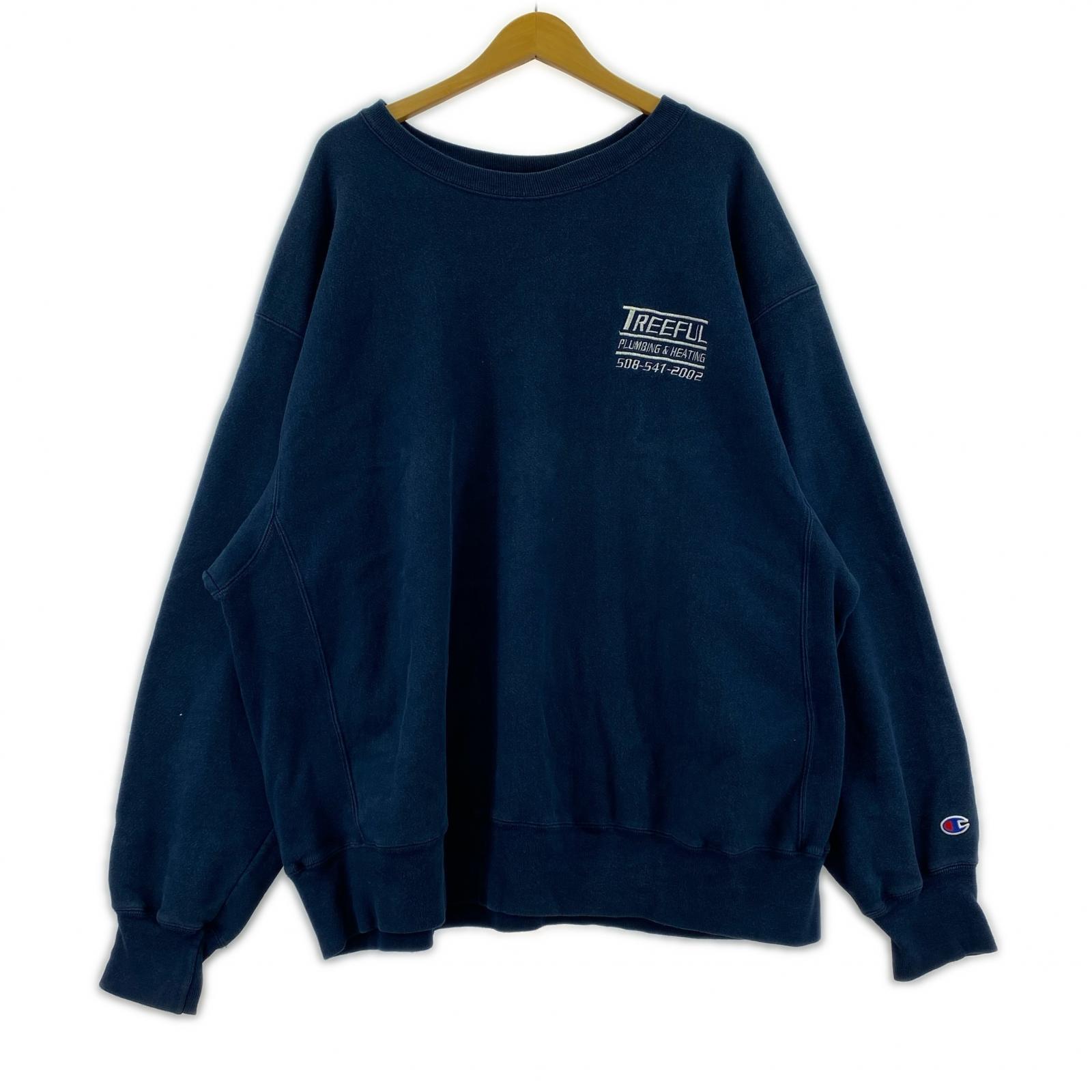 スウェット Premium reverse weave 12oz 星条旗ワッペン 3L ネイビー